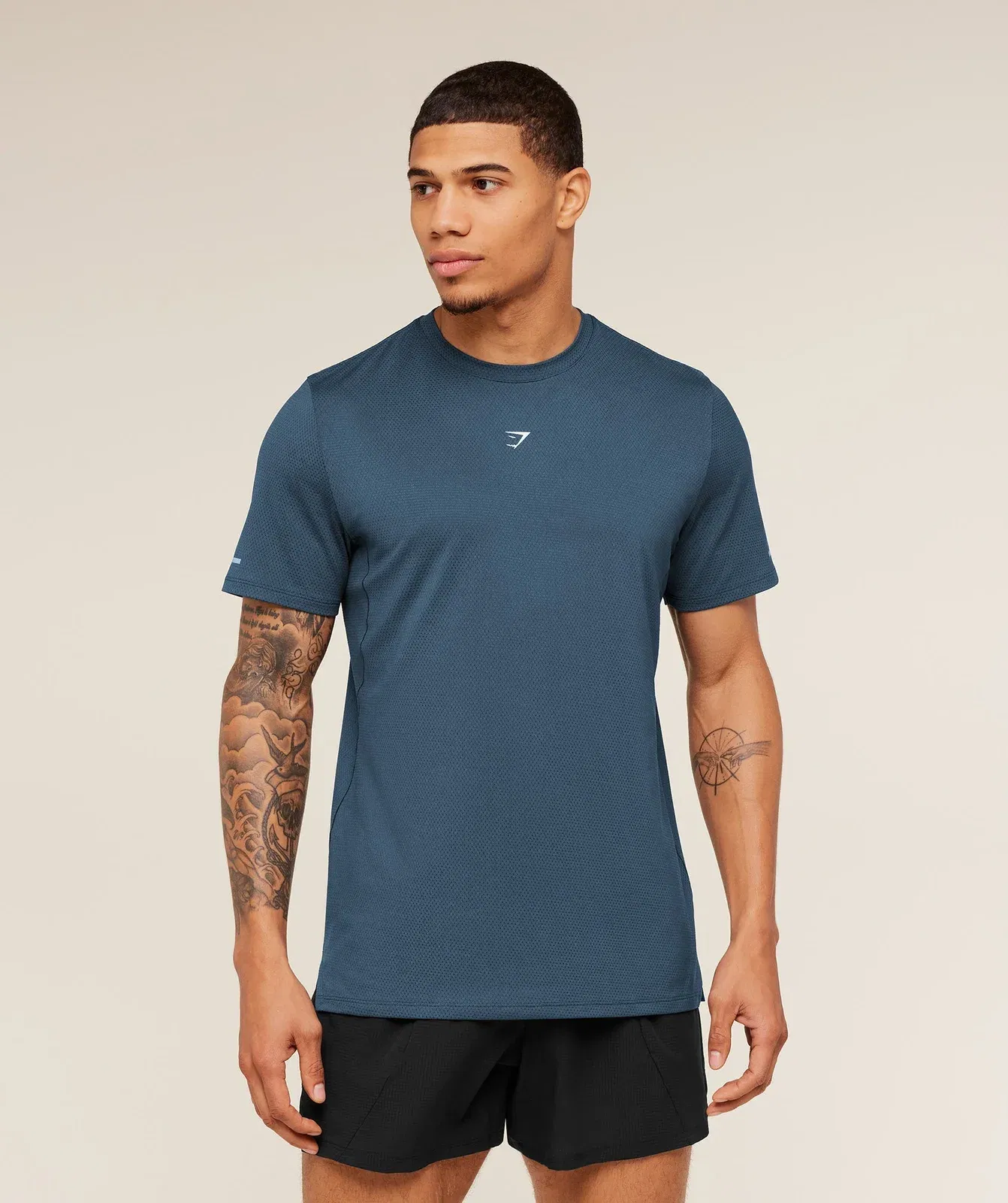Gymshark Running T-Shirt - GS Stealth Blue