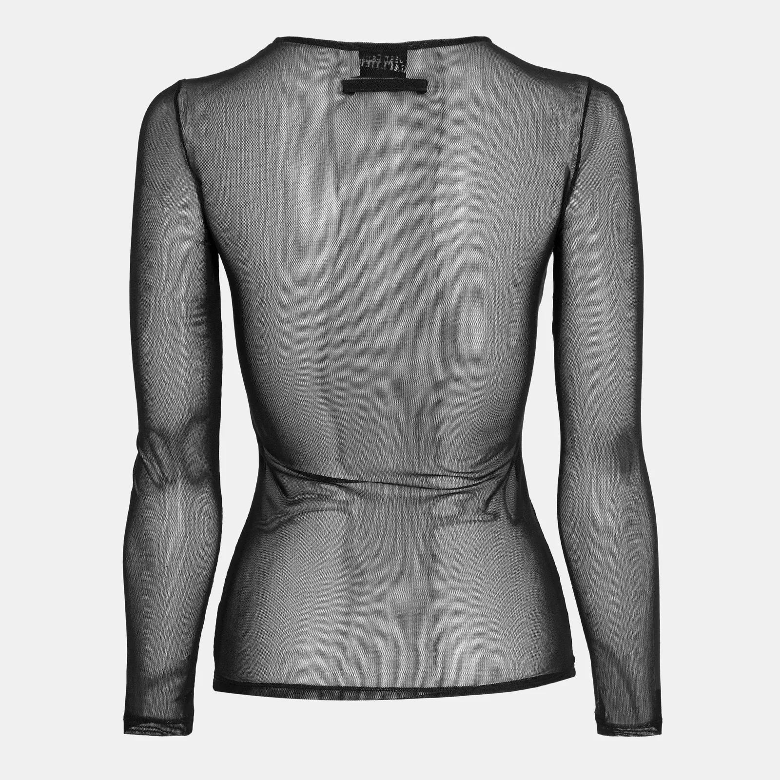 Mesh Sequin Long Sleeve Crop Top
