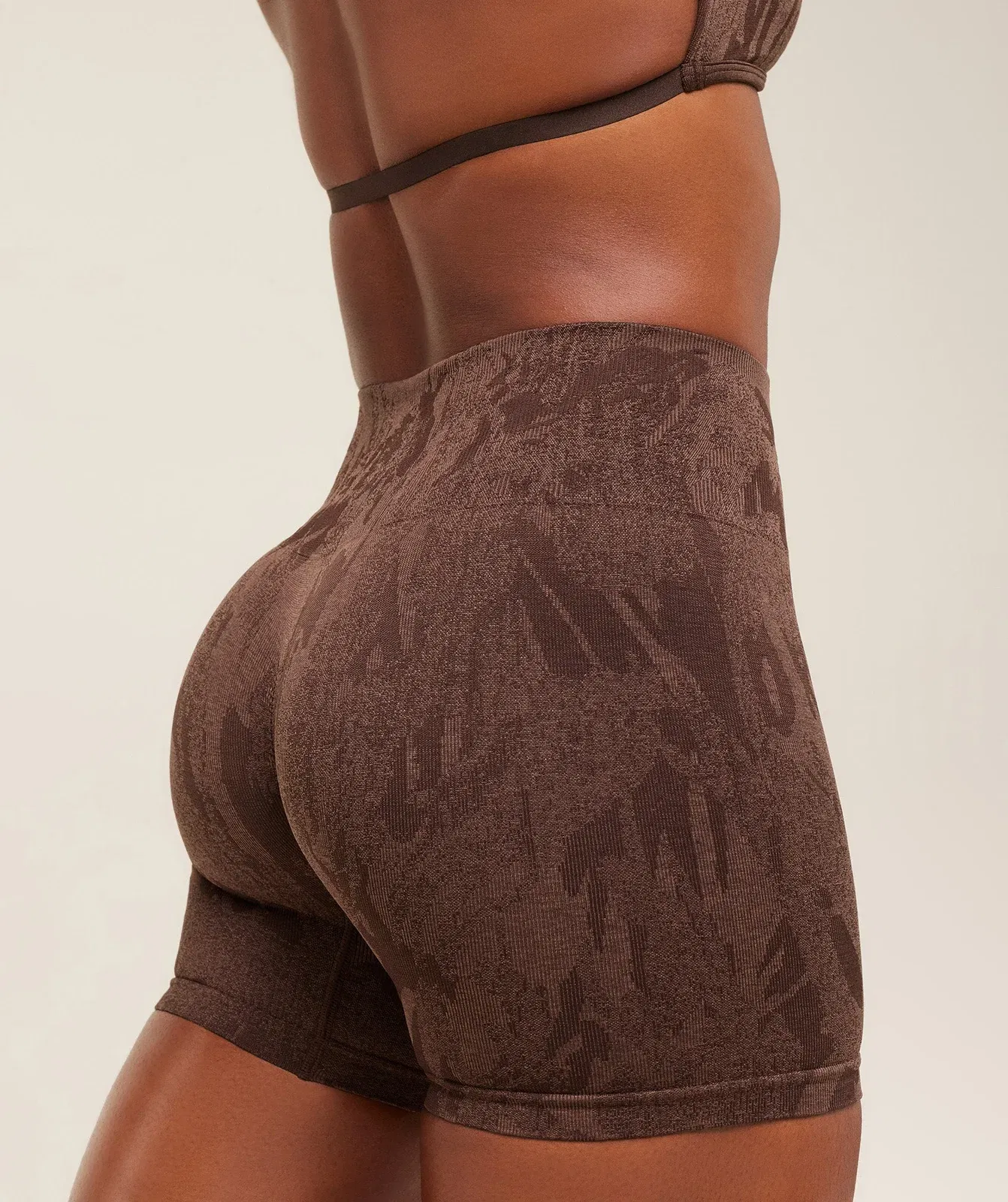 Gymshark Adapt Camo Seamless Shorts - Archive Brown/Soft Brown