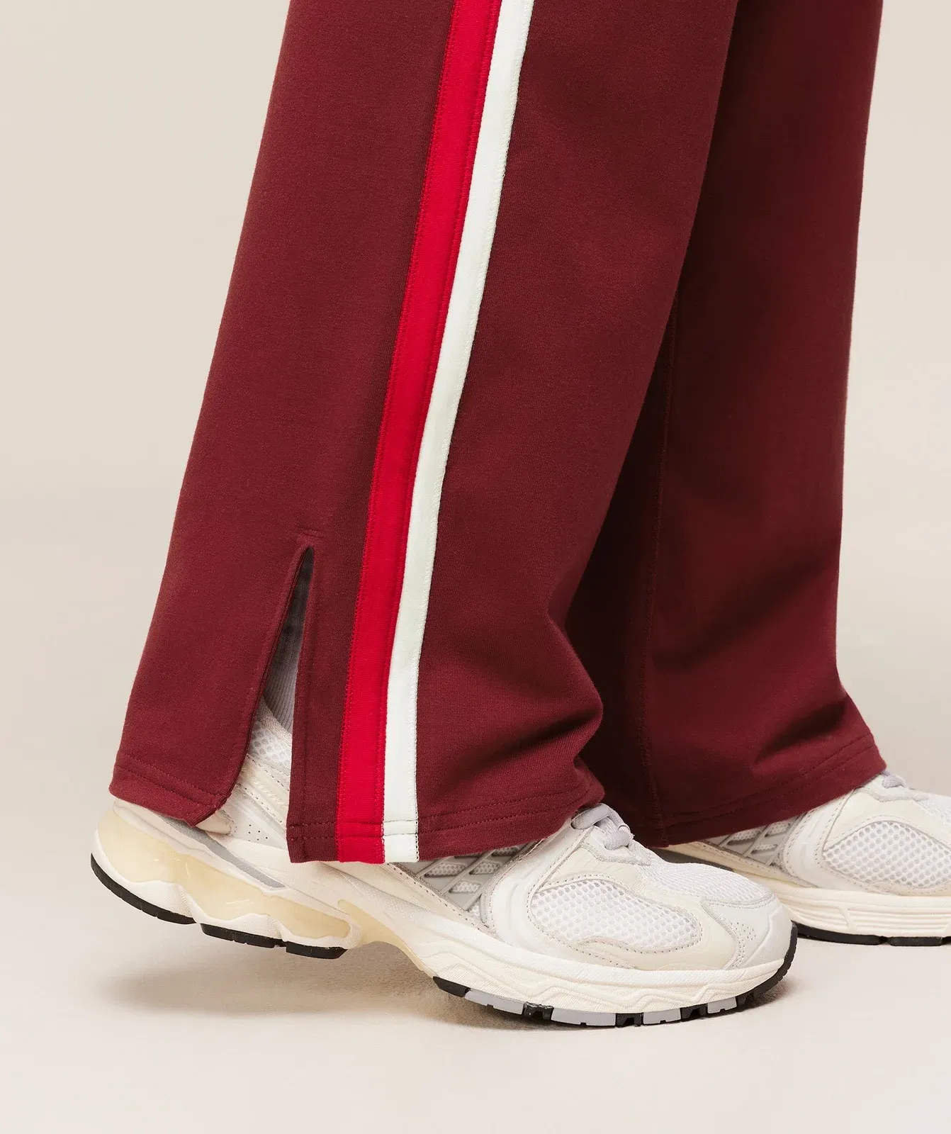 Gymshark Piping Wide Leg Pant - Sets Red/Carmine Red/Soft White