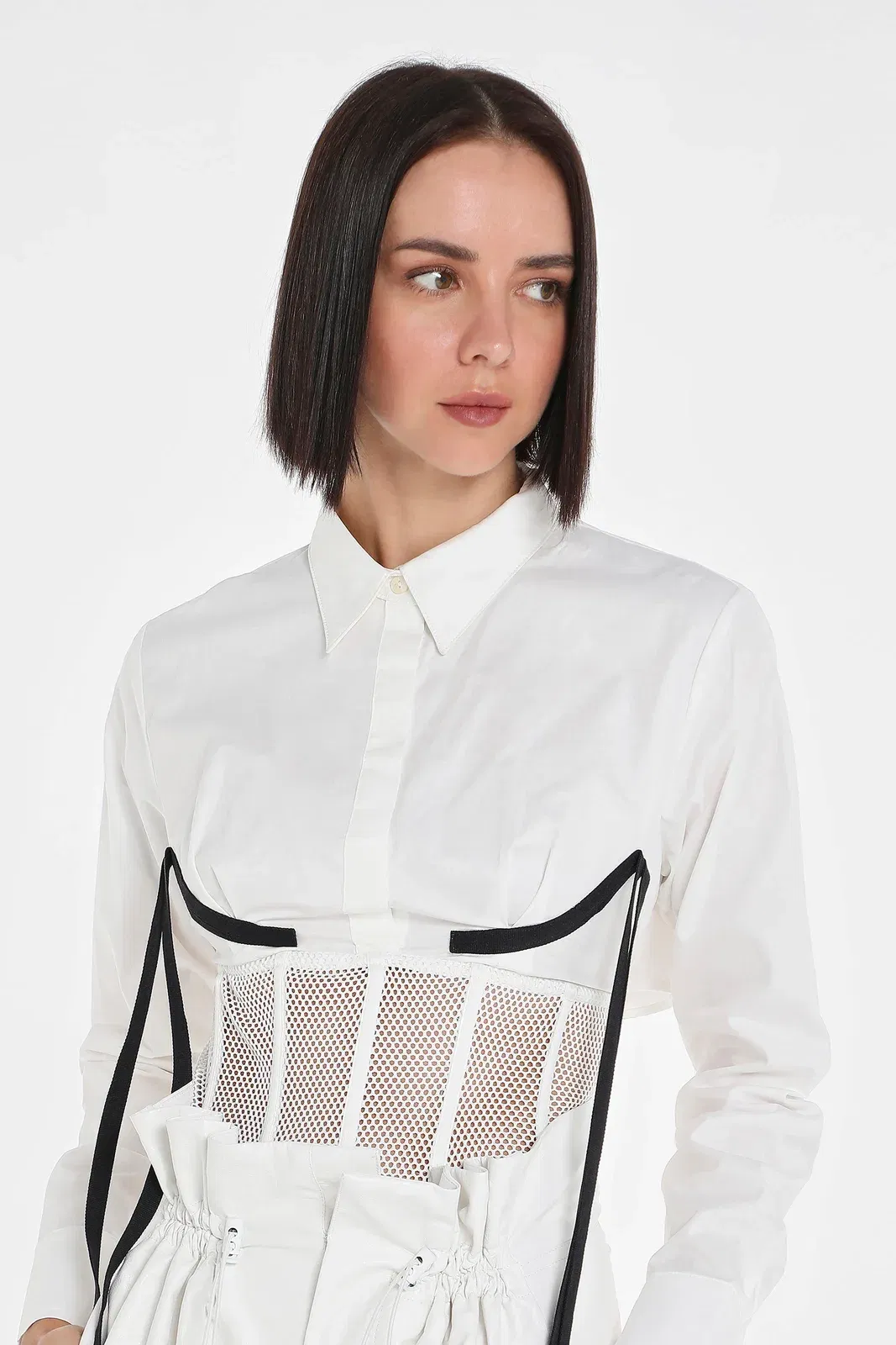 MESH CORSET SHIRT W/ BRA LINES