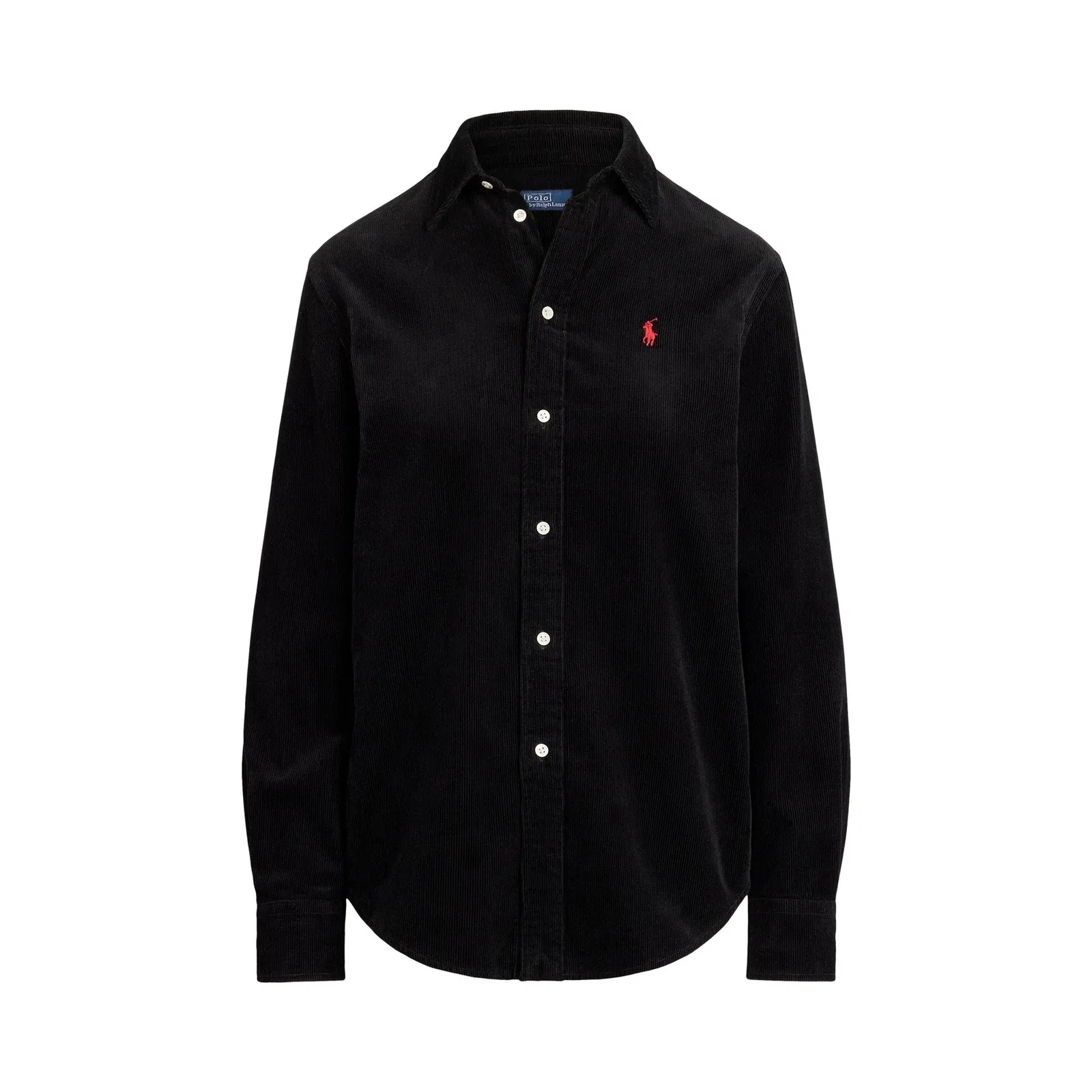 Cord Long-Sleeve Plain Shirt