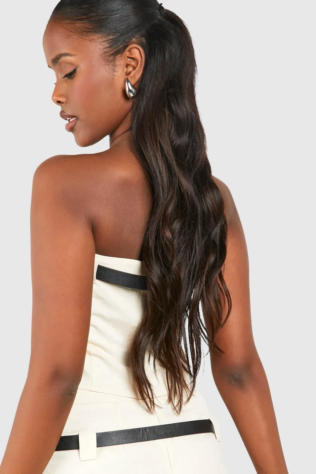 Belt Detail Longline Woven Bandeau