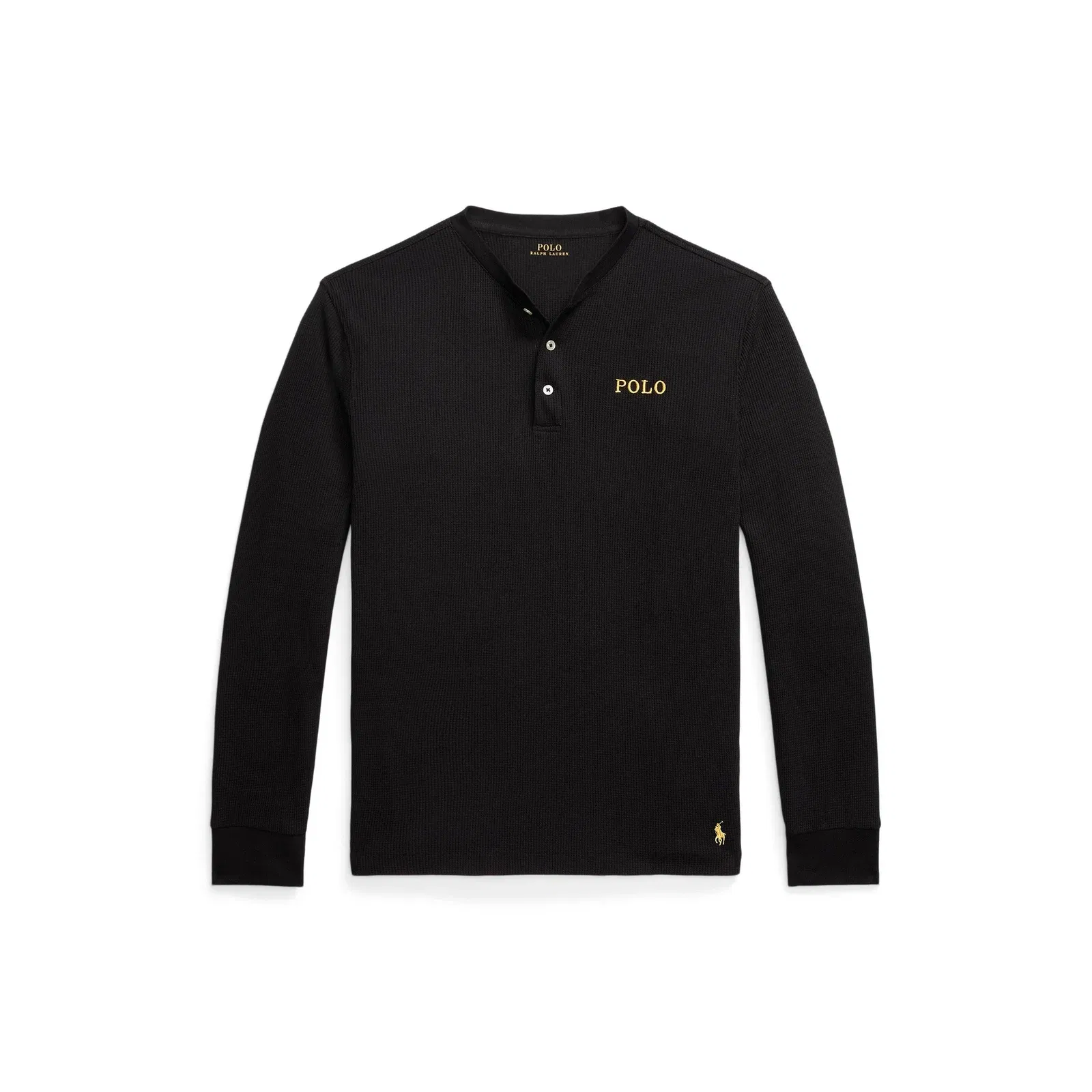 Waffle Henley Long Sleeve T-Shirt