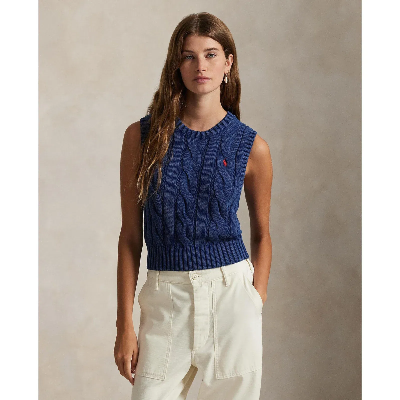 Knitted Cable Knit Vest