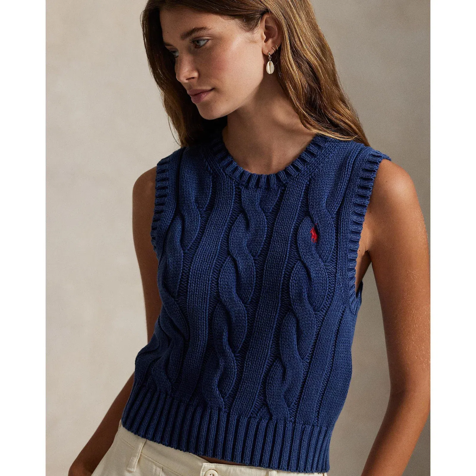 Knitted Cable Knit Vest