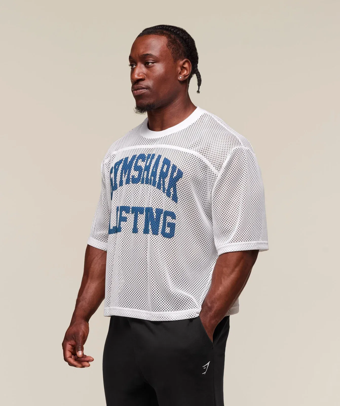 Gymshark Mesh Oversized White T-Shirt