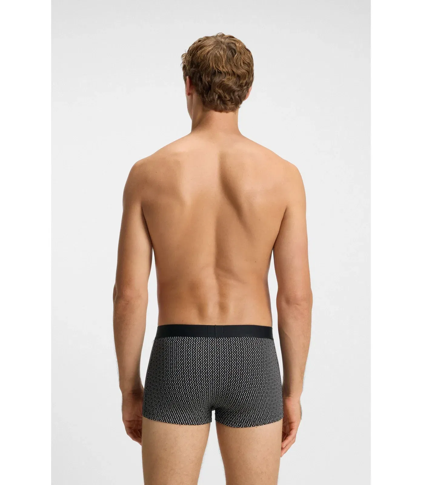 Boss Three Pack Of Stretch Cotton Trunks With Logos Light Beige