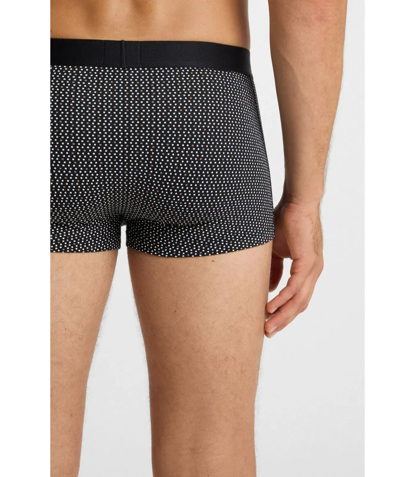 Boss Three Pack Of Stretch Cotton Trunks With Logos Light Beige