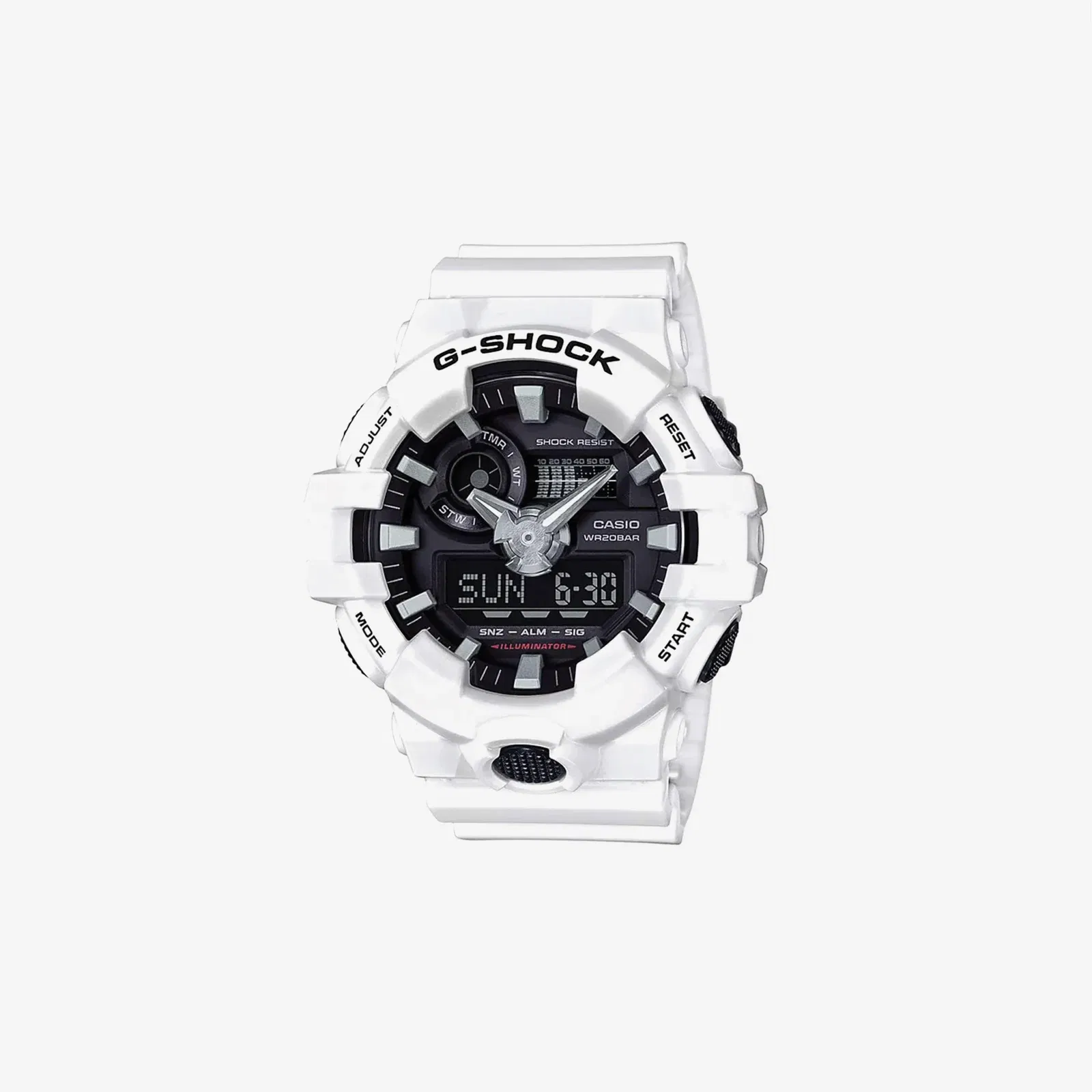 Casio G Shock GA-700-7ACR Quartz Resin Casual Watch White