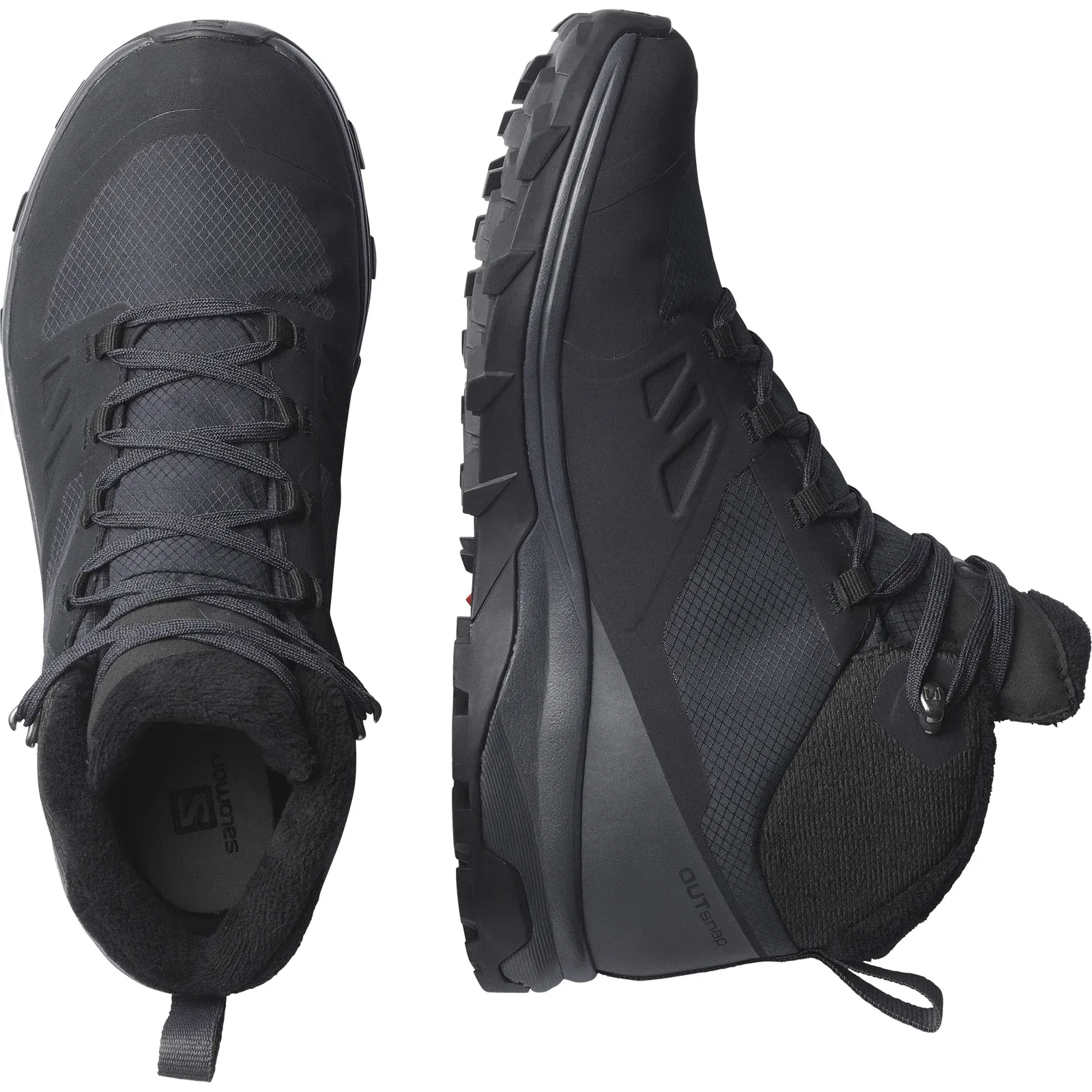 Salomon Outsnap Waterproof Winter Shoes Womens Black