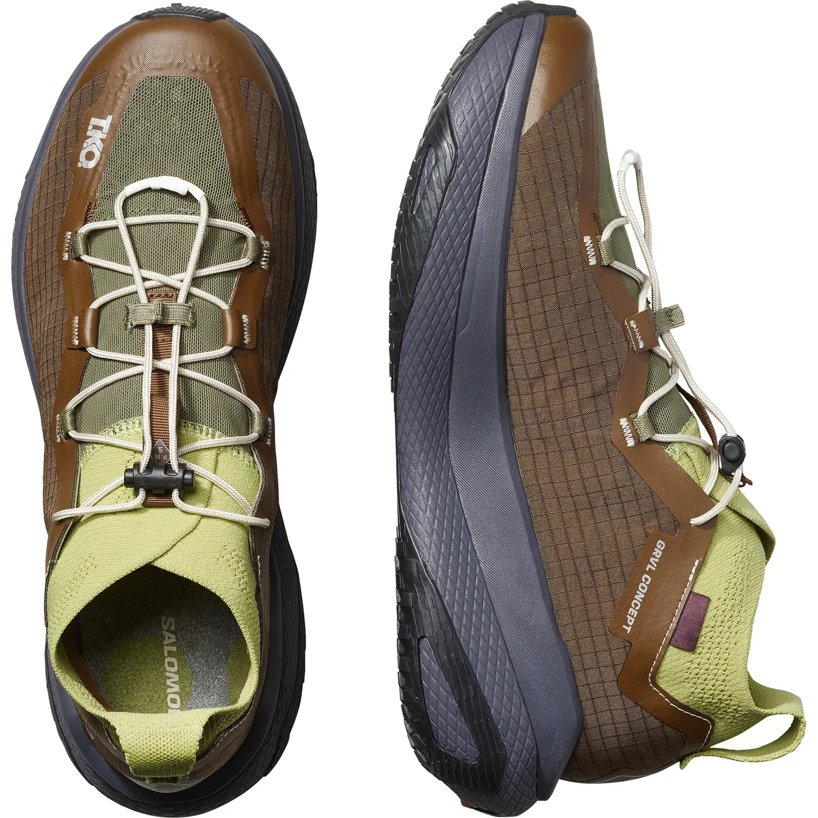 Salomon Grvl Concept Pas Normal Studios Gravel Running Shoes Dark Earth