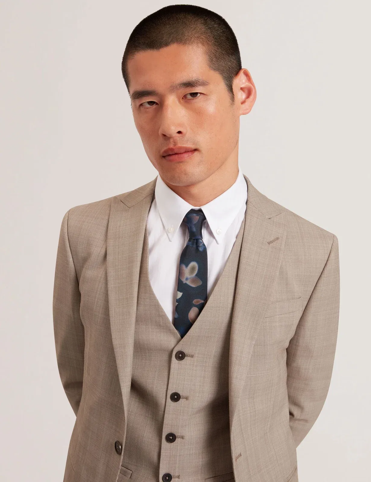 Ted Baker Silvano Photographic Leaf Print Silk Tie