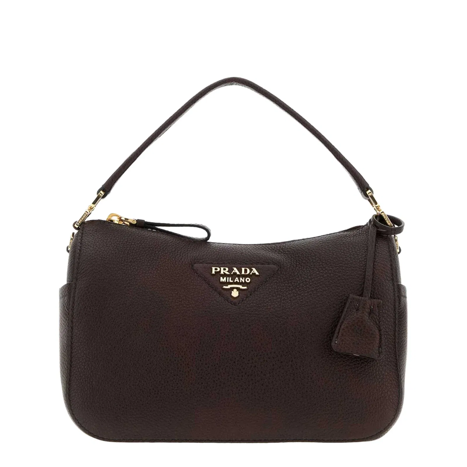 Small Leather Bag Small Calf Leather Handbag - Dark Brown