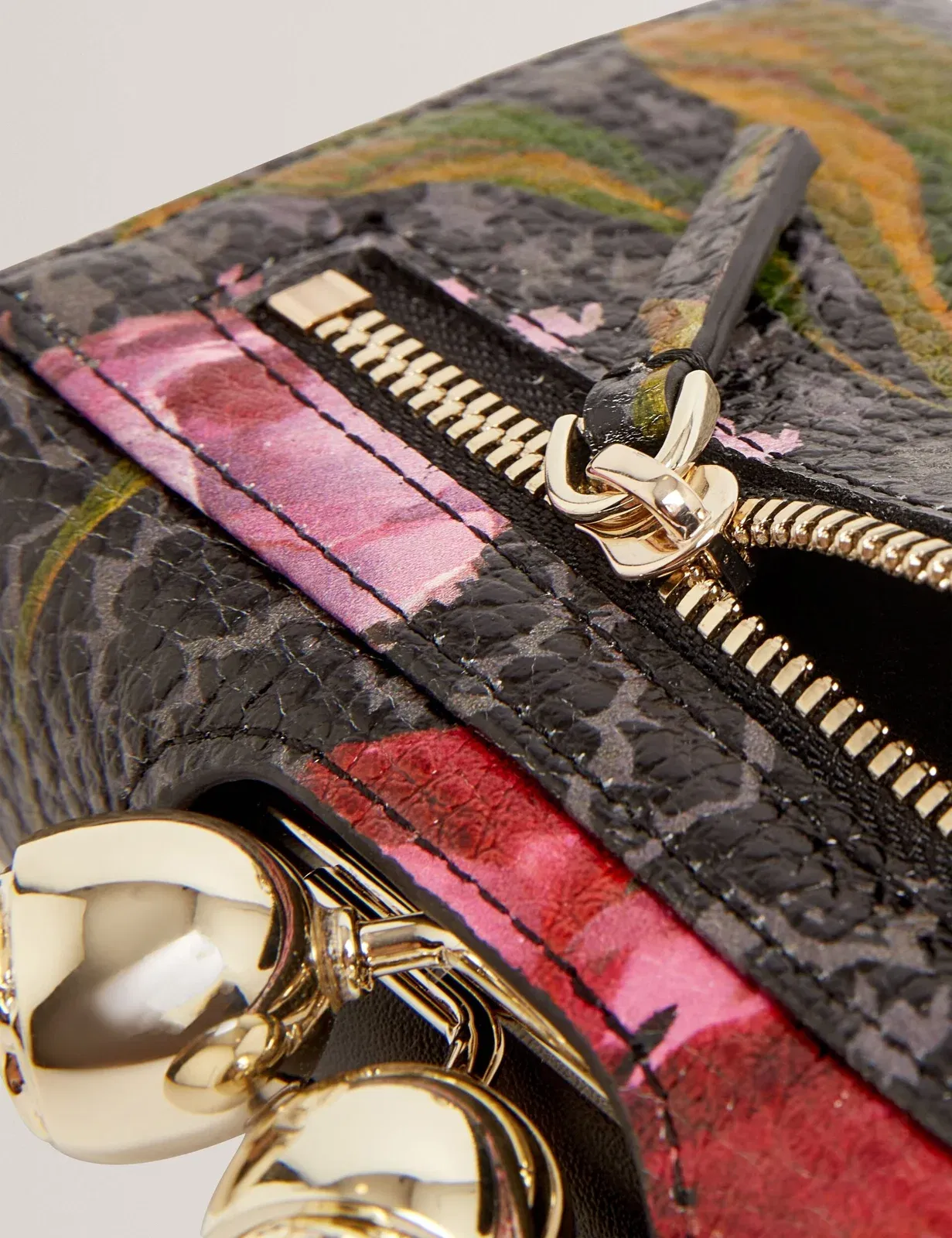 Ted Baker Tulna Rose Clasp Printed Leather Small Purse Women's