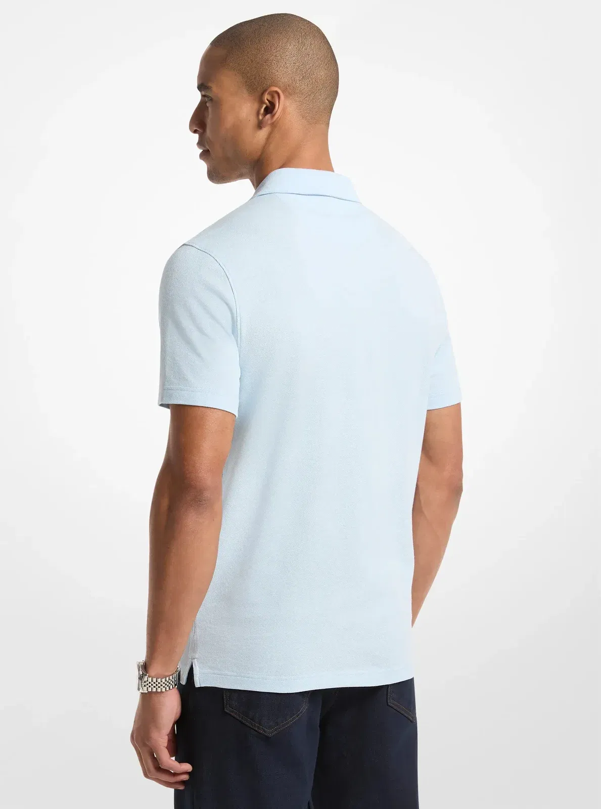 Michael Kors Pima Cotton Piqué Polo Shirt PASTEL BLUE