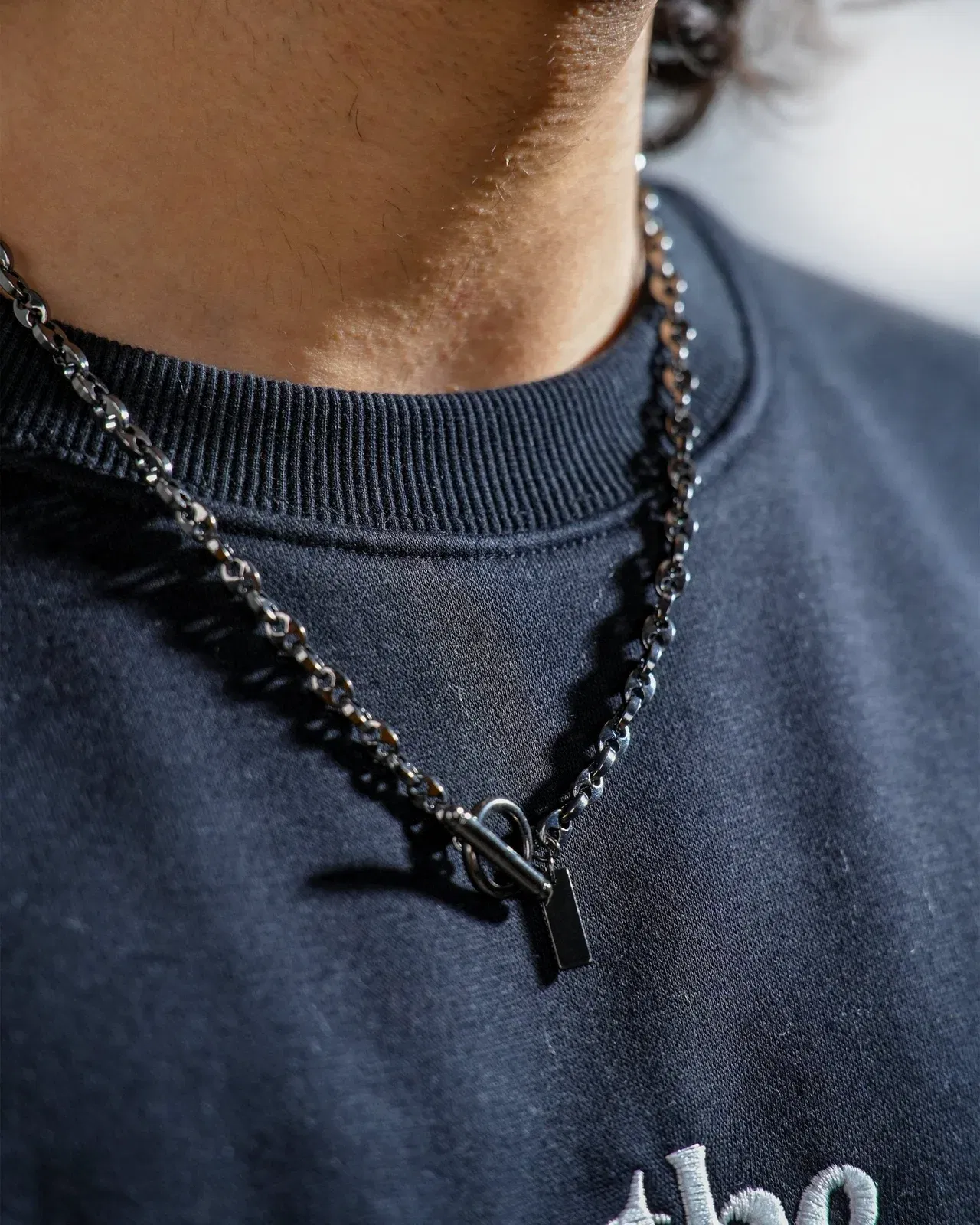 Diabolical - Black Embroidered Oversized Sweatshirt