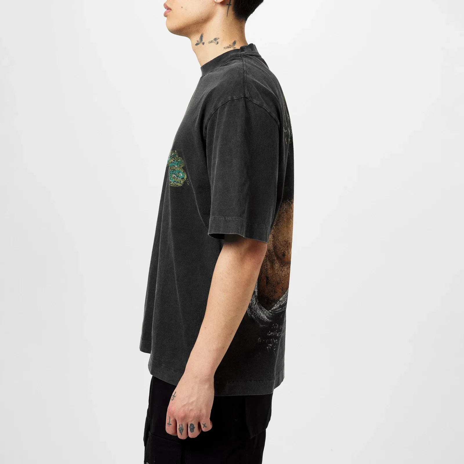 Bacchus Skate Prefaded Distressed T-Shirt