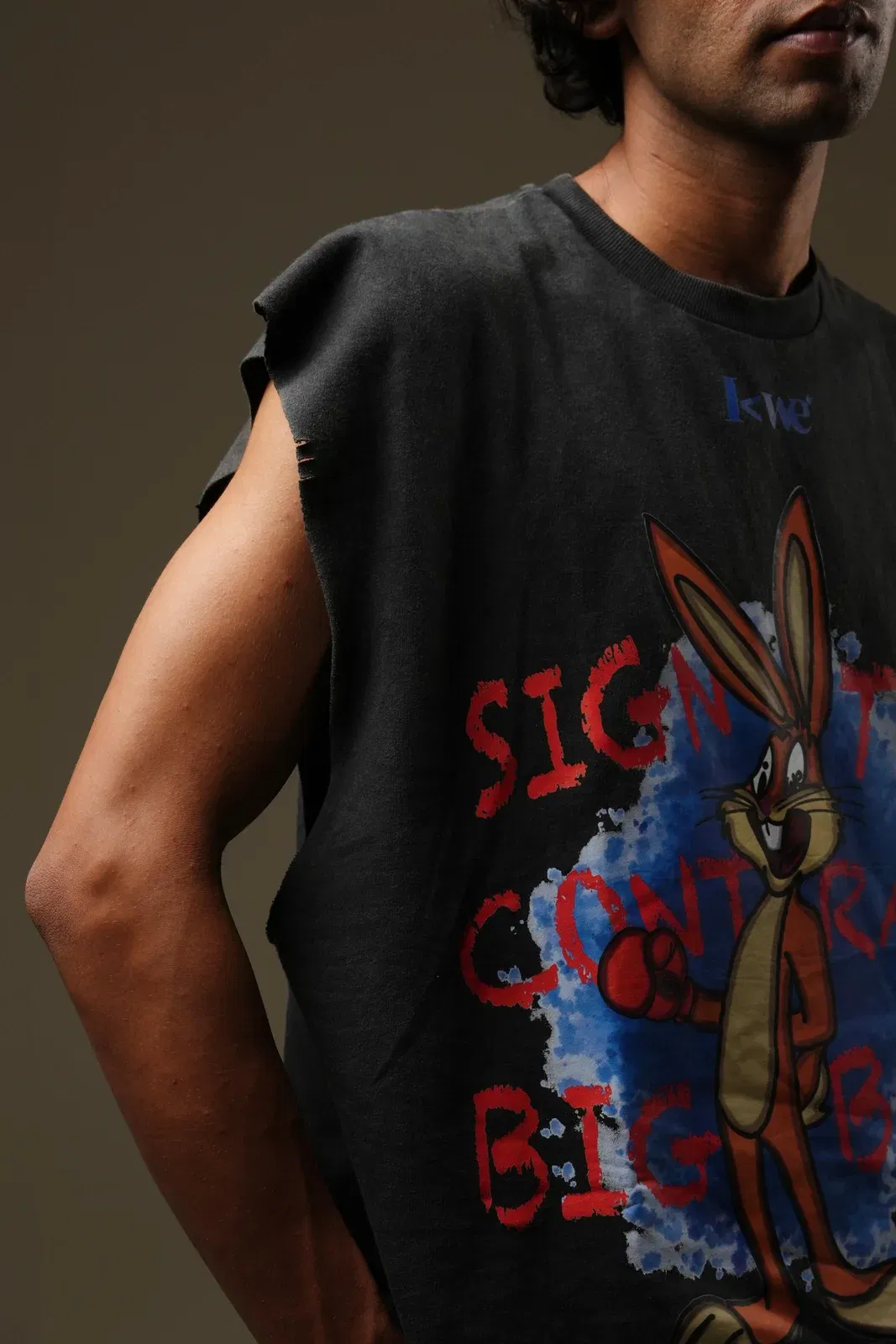 Sign the Contract Tank Top - Acid Wash Graphic Tank