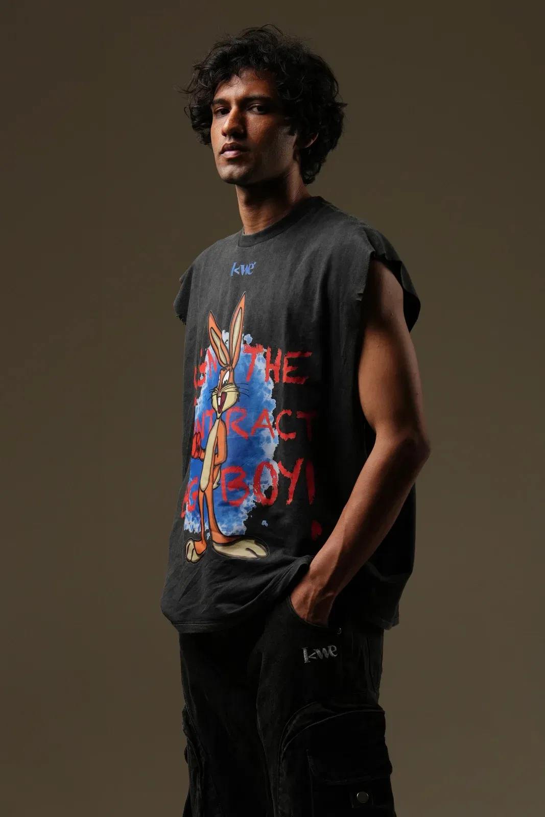 Sign the Contract Tank Top - Acid Wash Graphic Tank