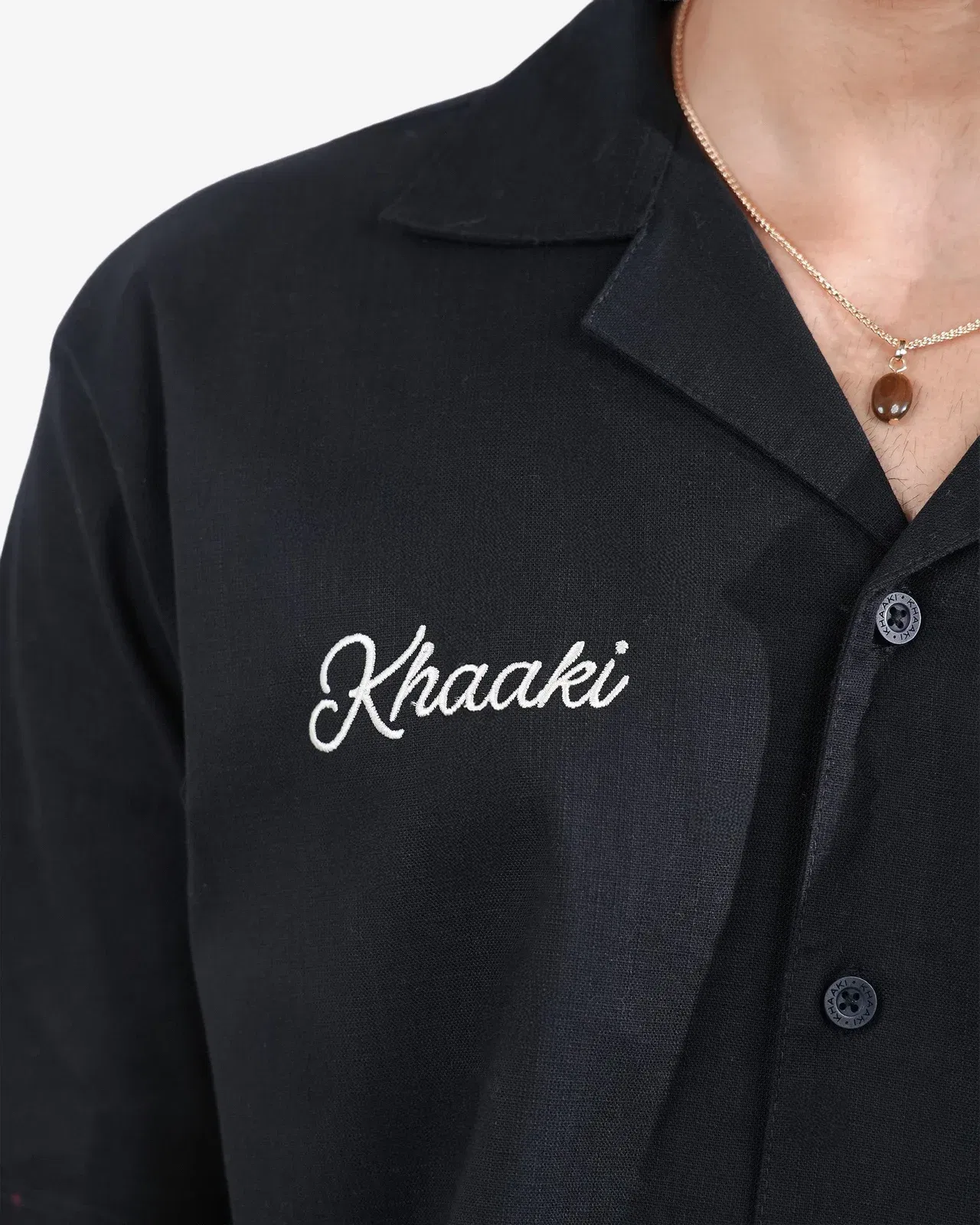 Tiger's Shirt - Black Embroidered Shirt