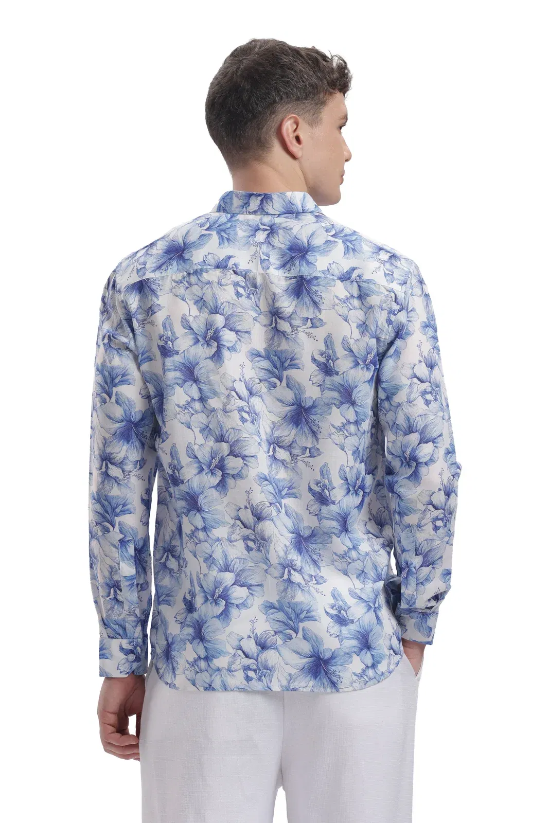 I'MHERE Essentials Blue Micron floral full sleeve shirt