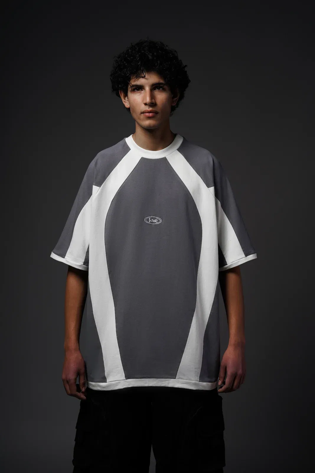 Panelled T-Shirt Grey