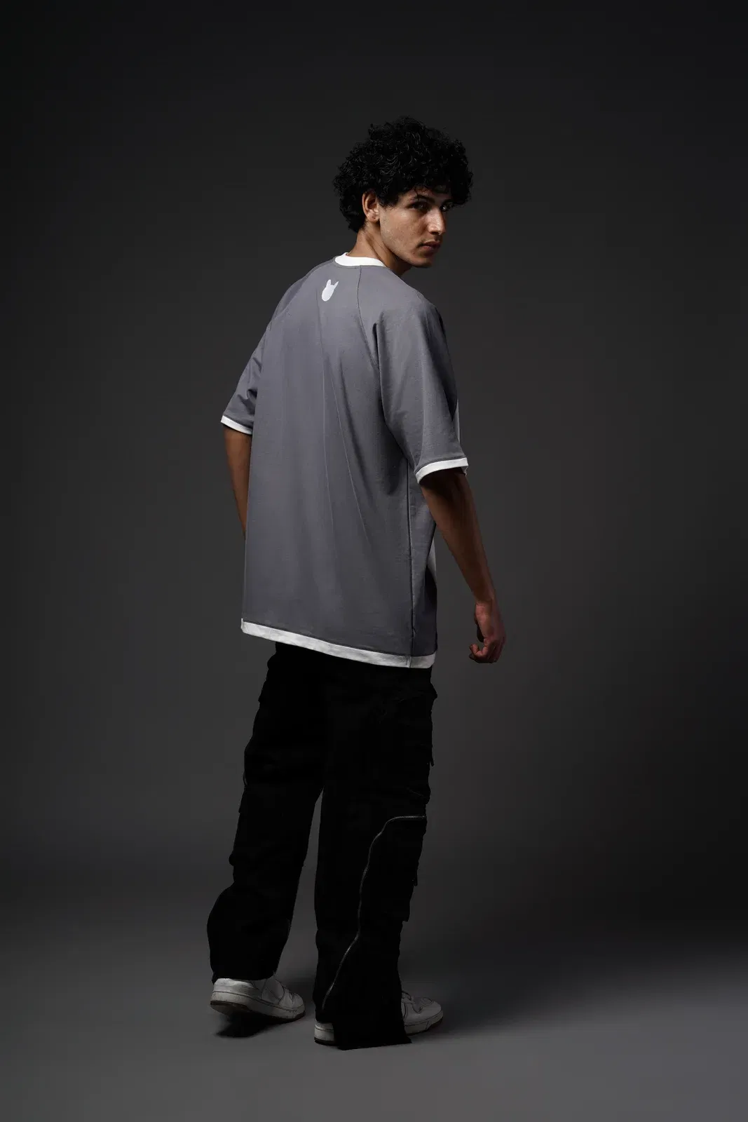 Panelled T-Shirt Grey