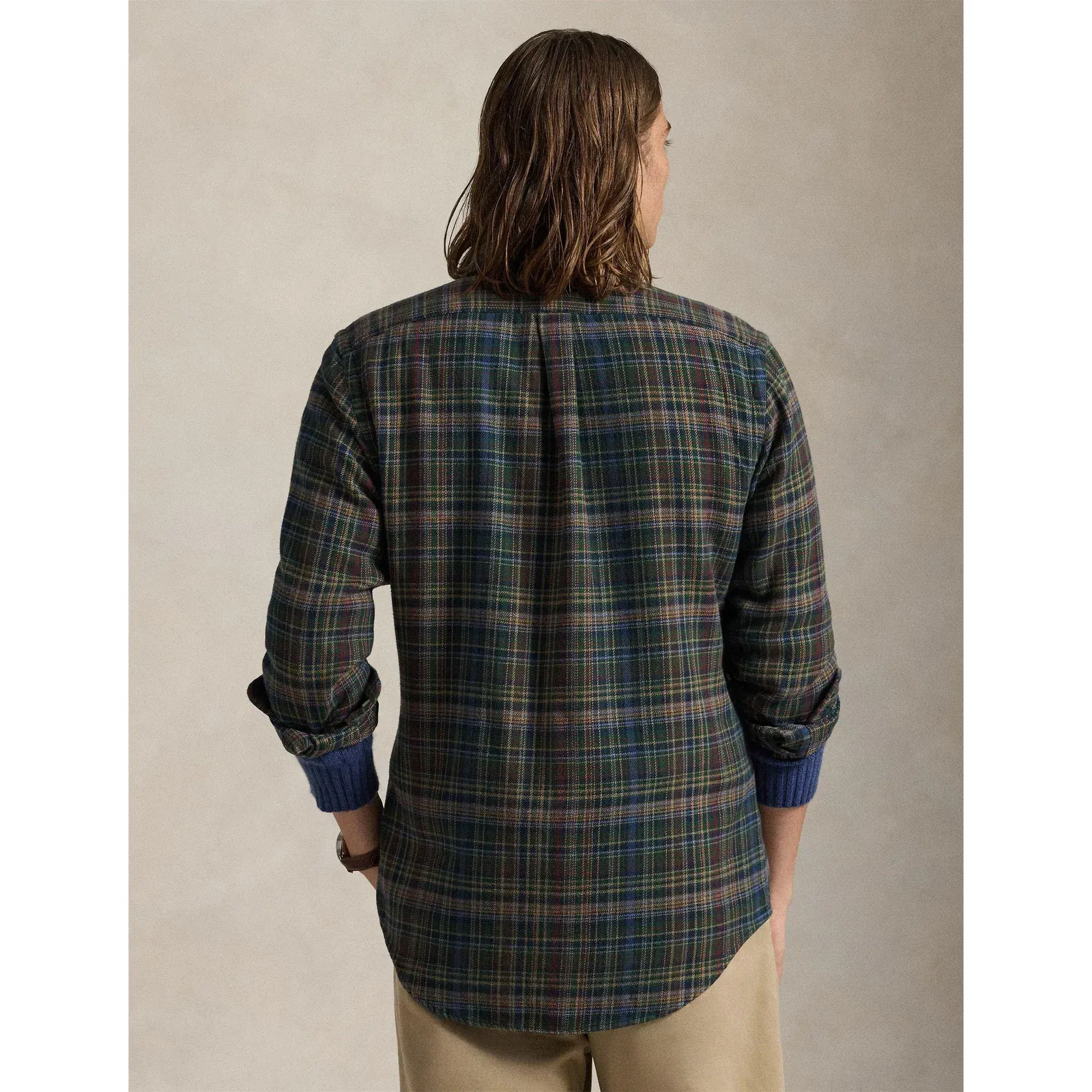 Long Sleeve Brushed Flannel Patterned Shirt