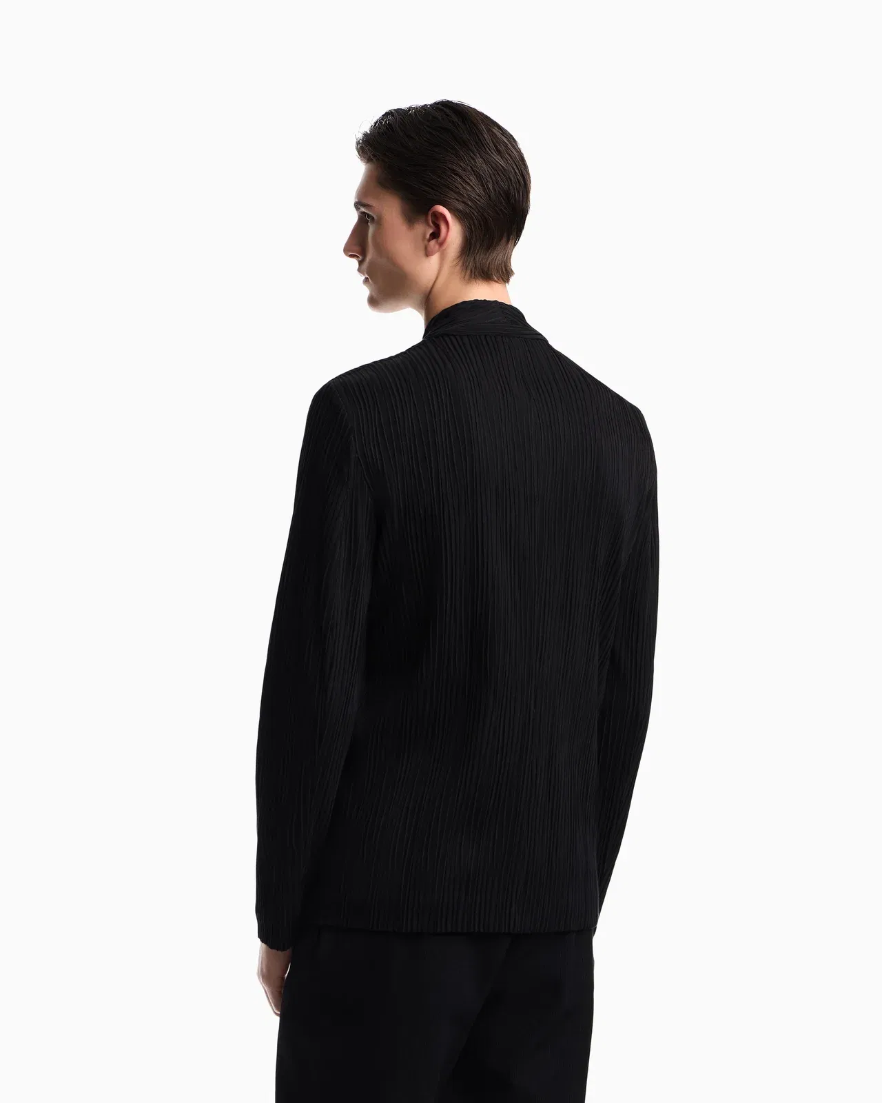 Emporio Armani Pleated effect fabric blazer