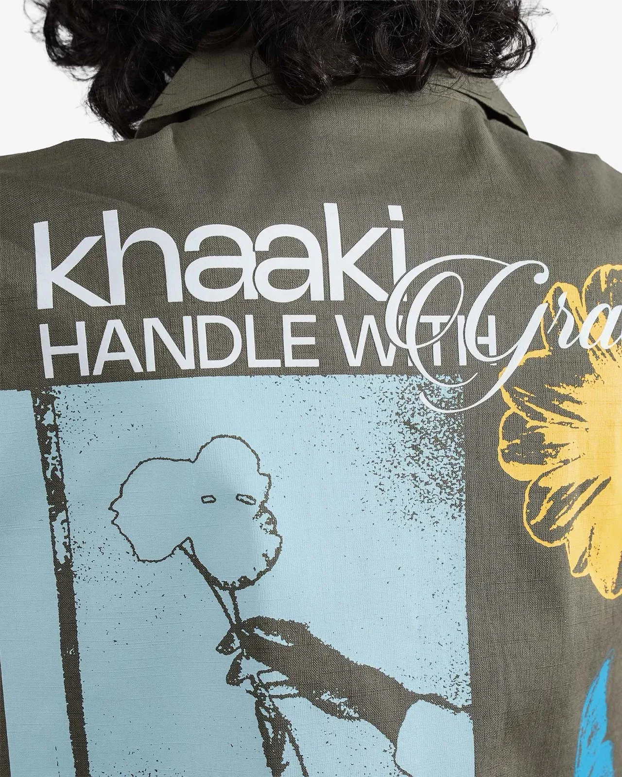 Handle With Grace - Olive Printed Shirt