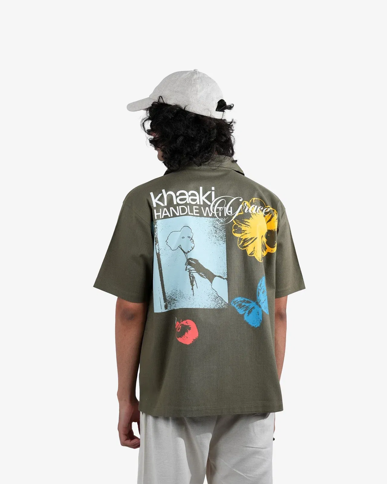 Handle With Grace - Olive Printed Shirt