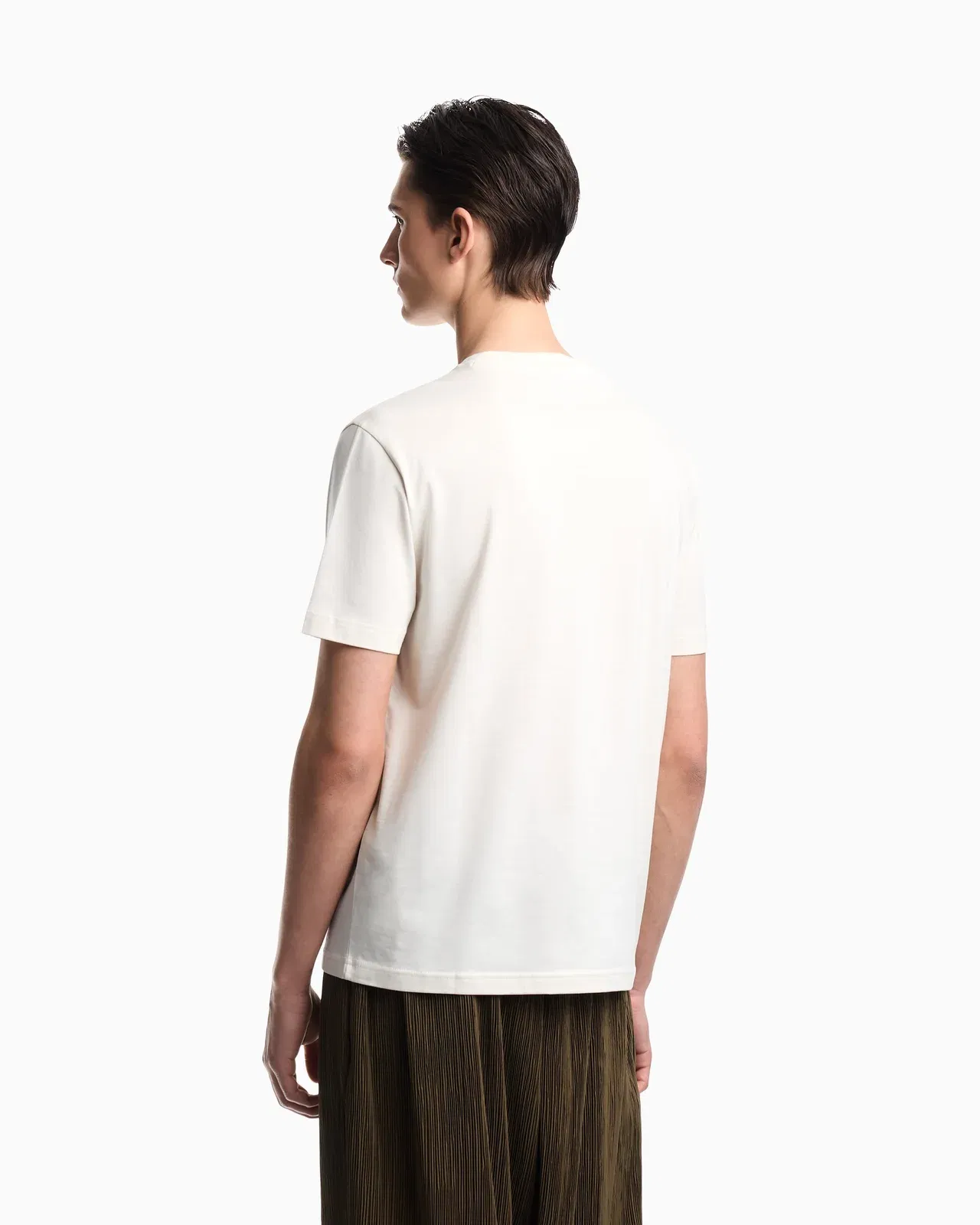 Emporio Armani Jersey T-shirt with embroidery and print