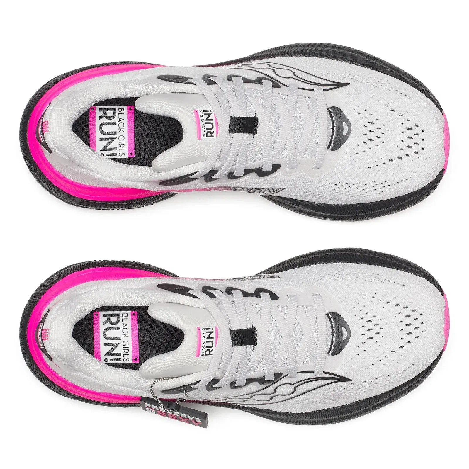 Saucony Women's Black Girls Run X Saucony Ride 19 Fog | Hot Pink