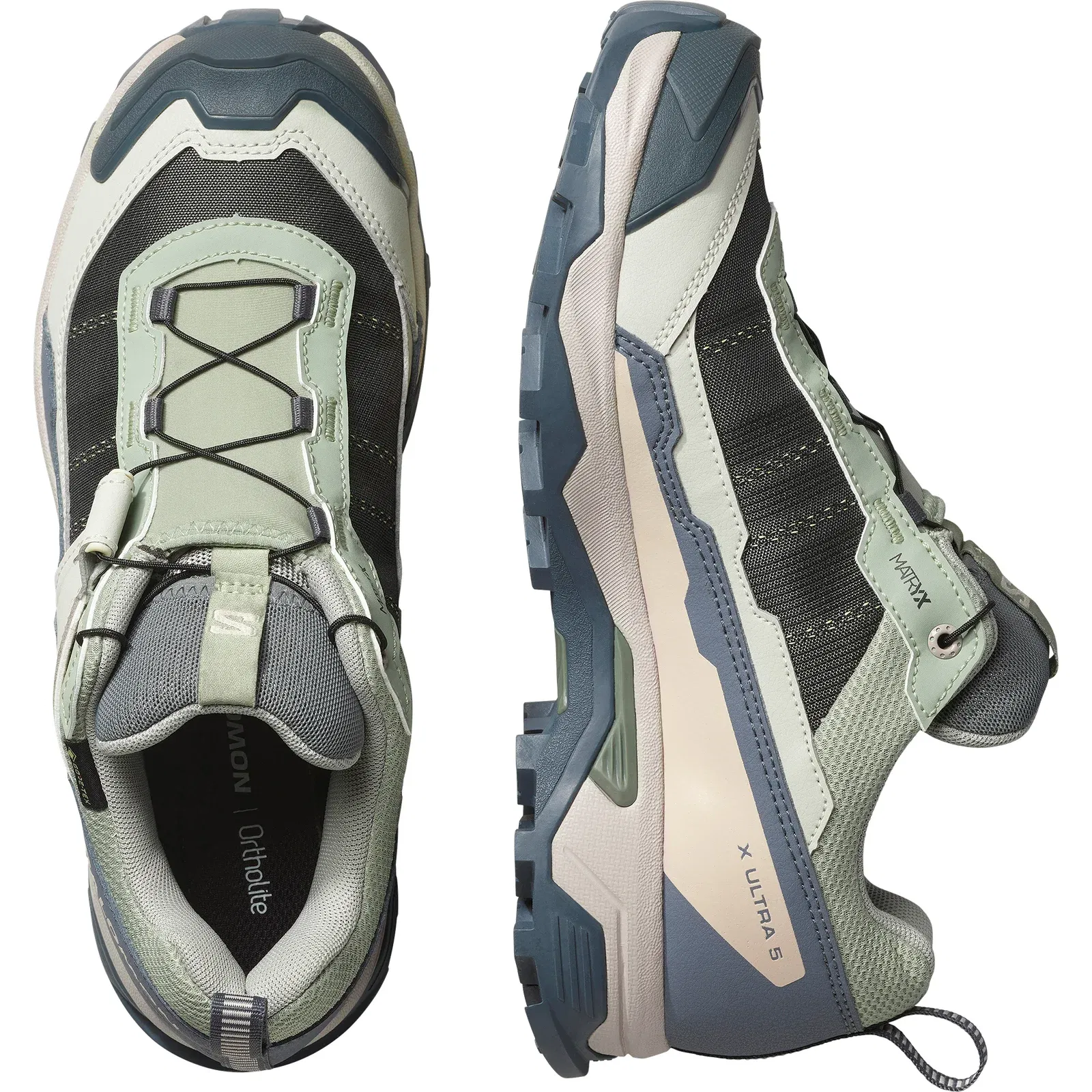 Salomon X Ultra 5 Gore-Tex Hiking & Backpacking Shoes Womens Seagrass