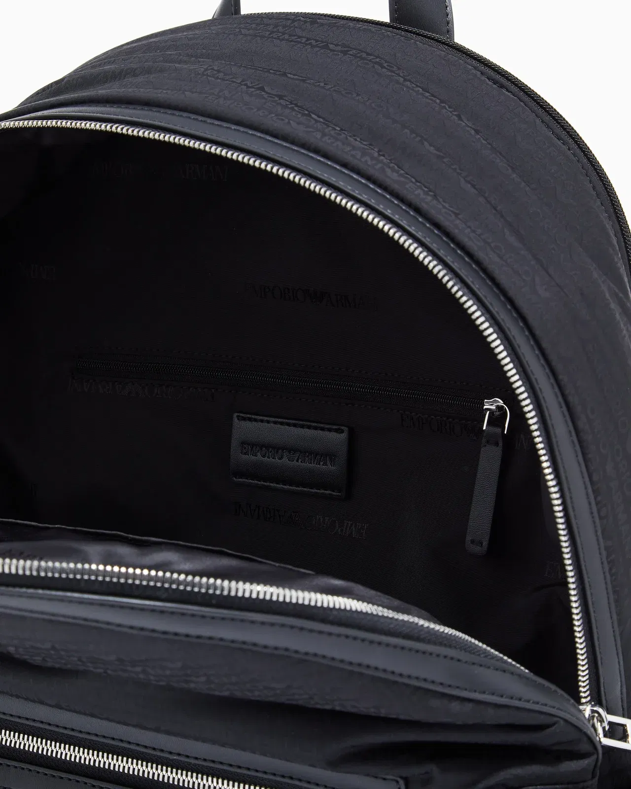 Emporio Armani Nylon backpack with monogram lettering