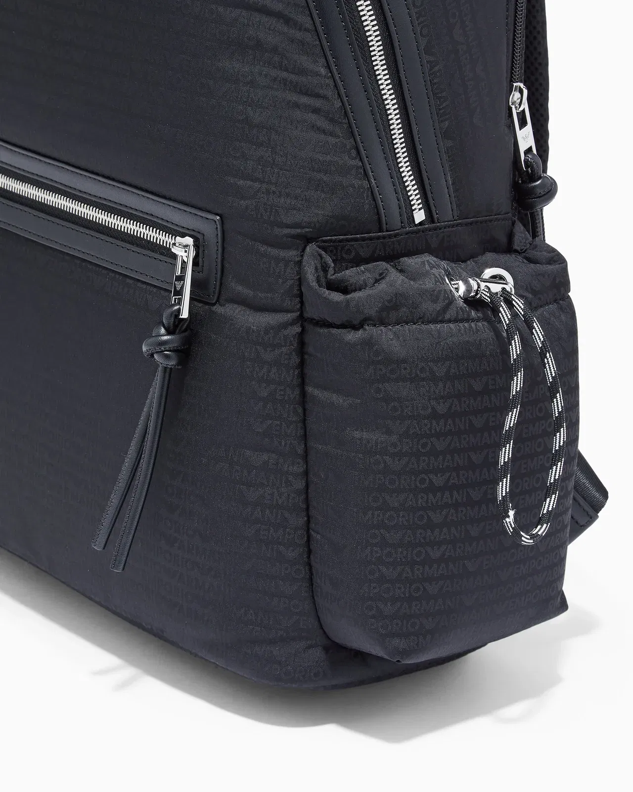 Emporio Armani Nylon backpack with monogram lettering