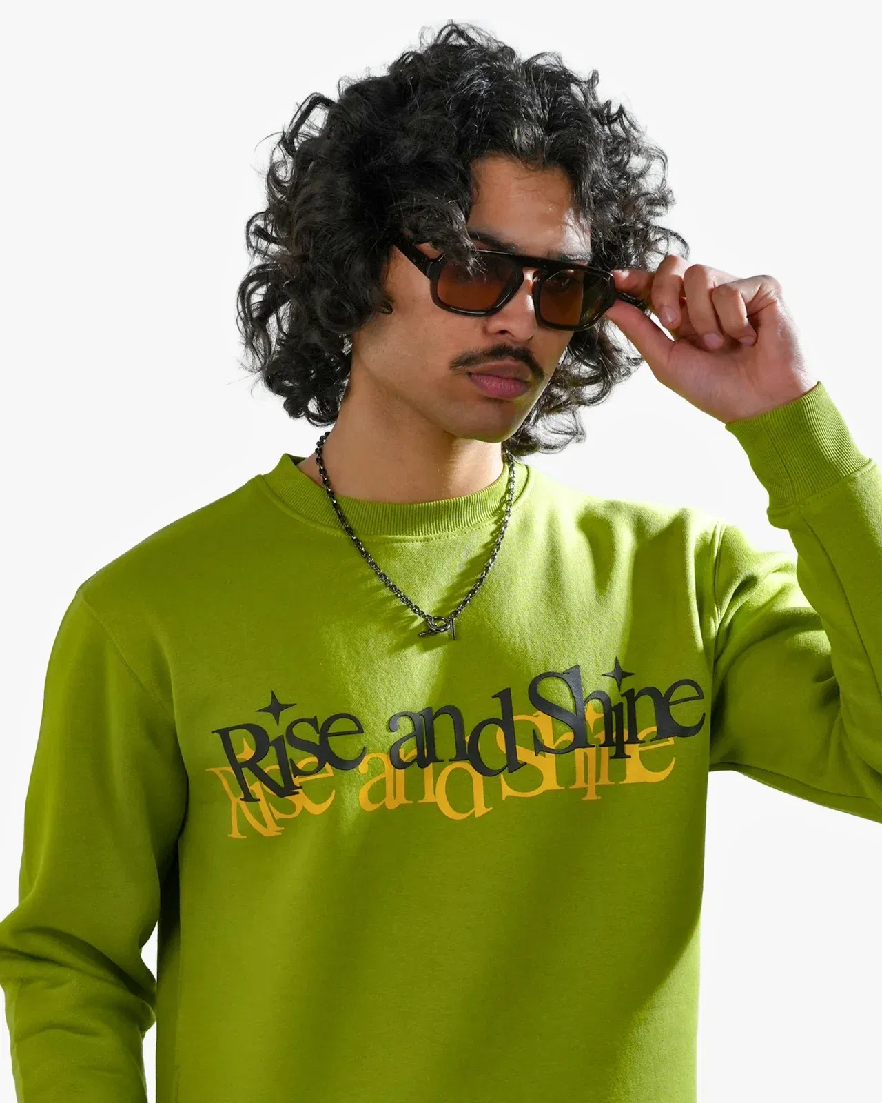 Rise & Shine - Green Relaxed Men's Sweatshirt