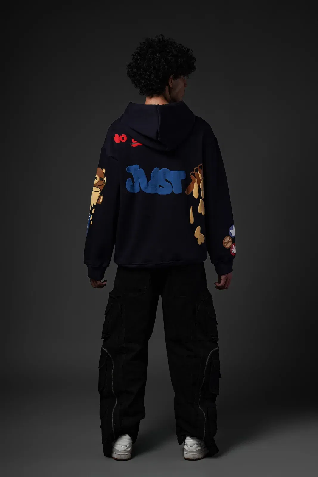 No Sugar Just Honey Navy Hoodie - Positive Vibes Streetwear