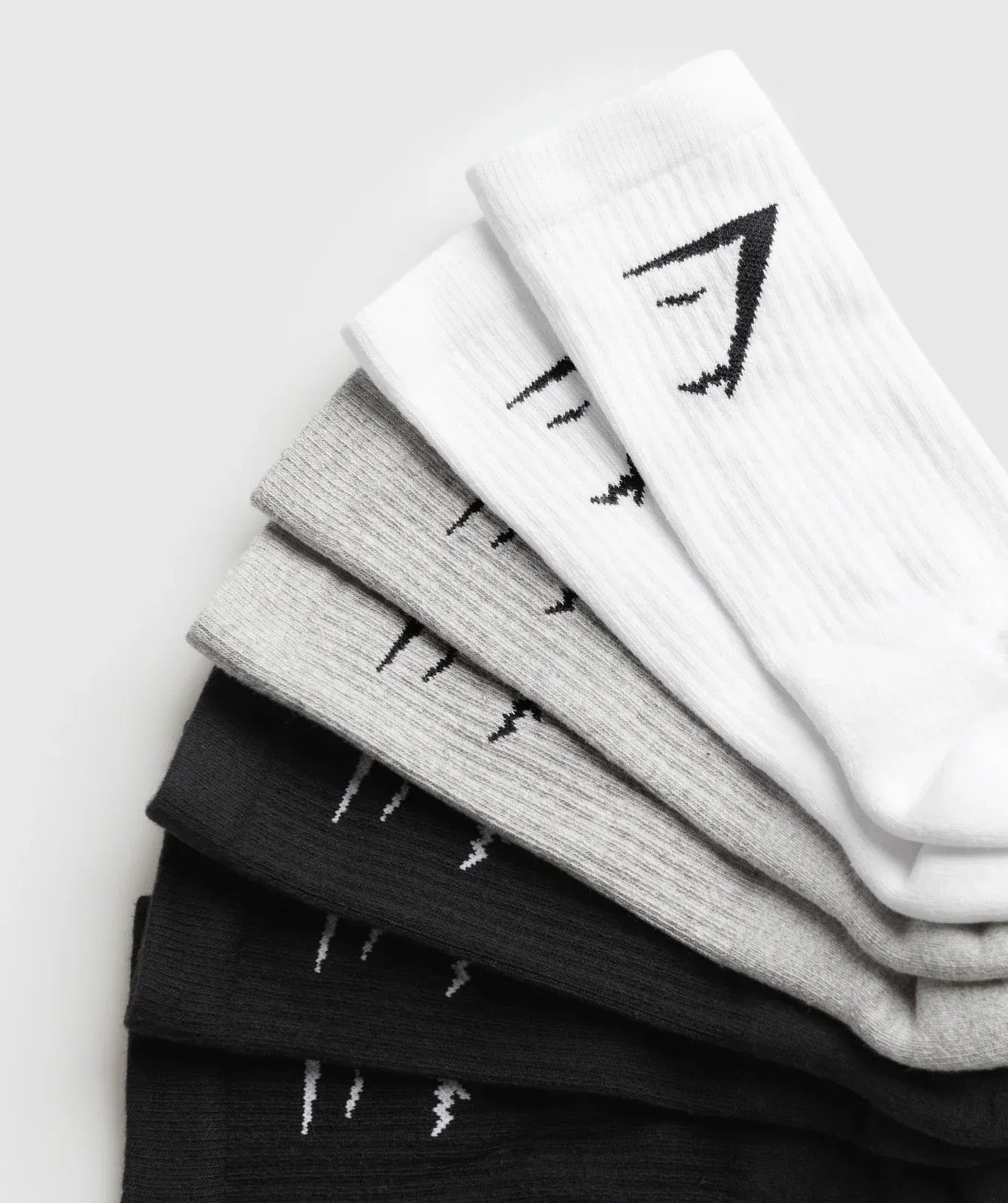 Women's Gymshark Crew Socks 7Pk White