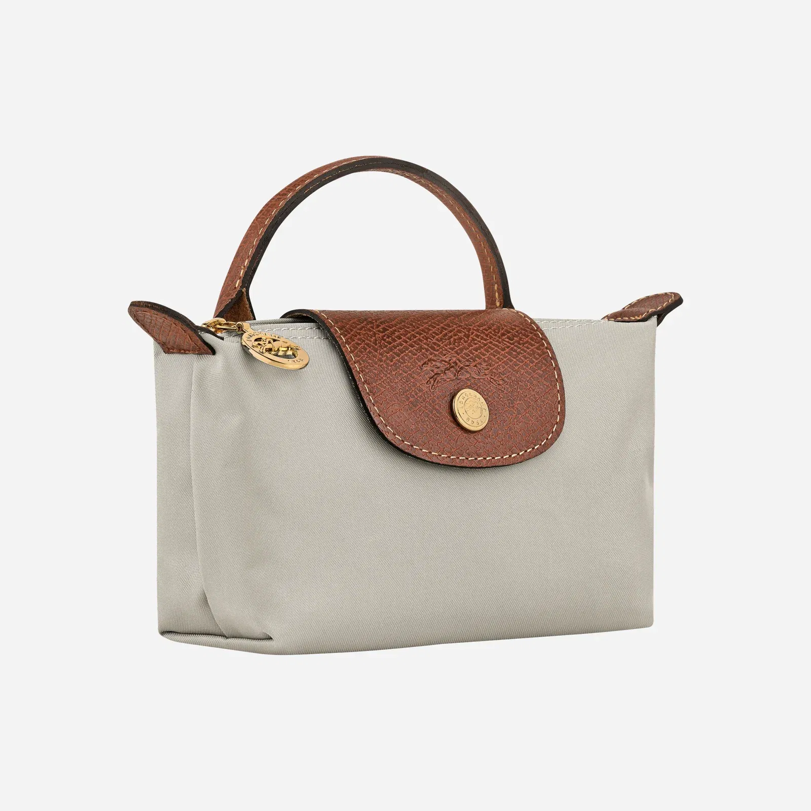 Longchamp Le Pliage Original Pouch with handle Pebble