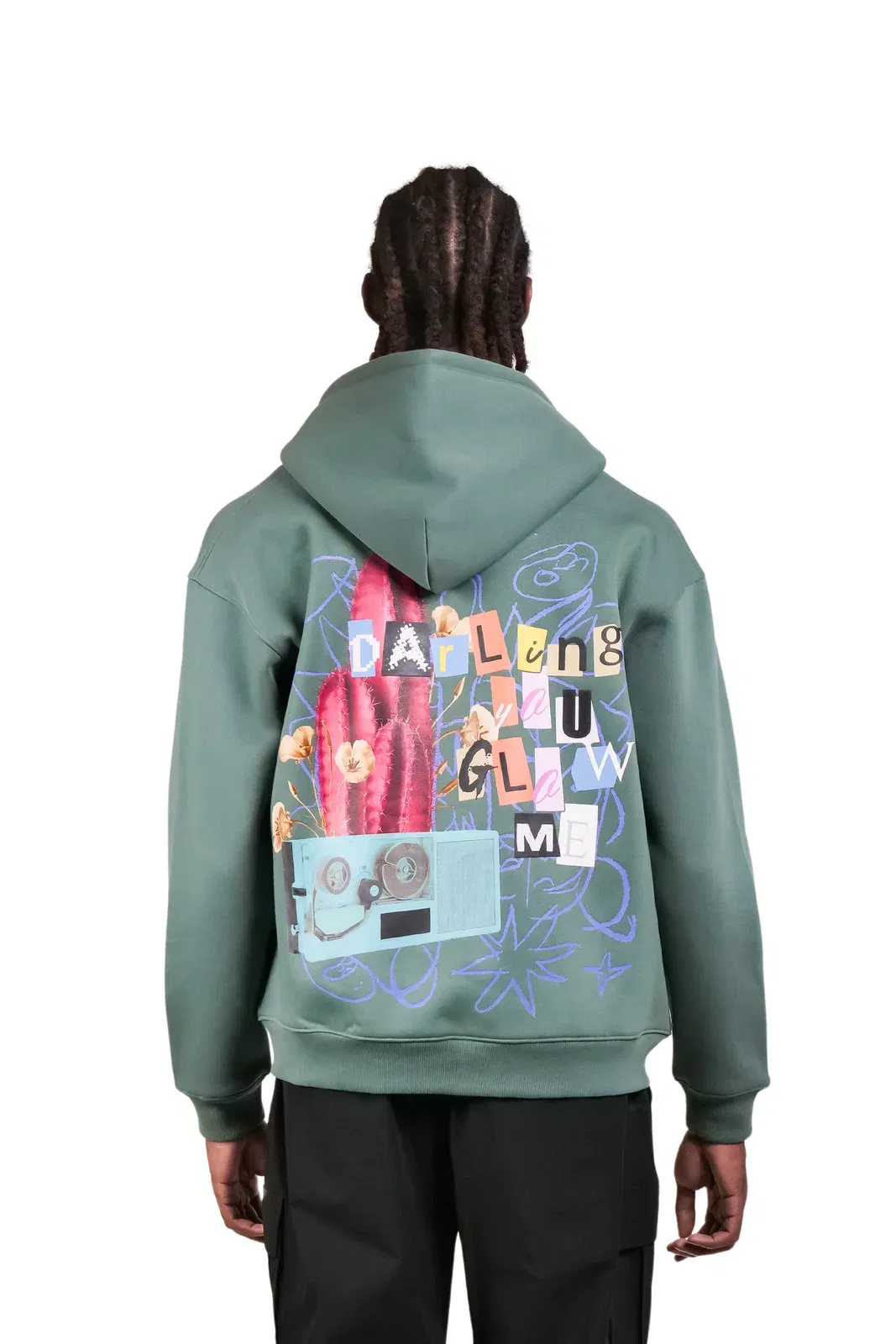 FLWD - The Thron V1 Seagreen Oversized Zipper Hood