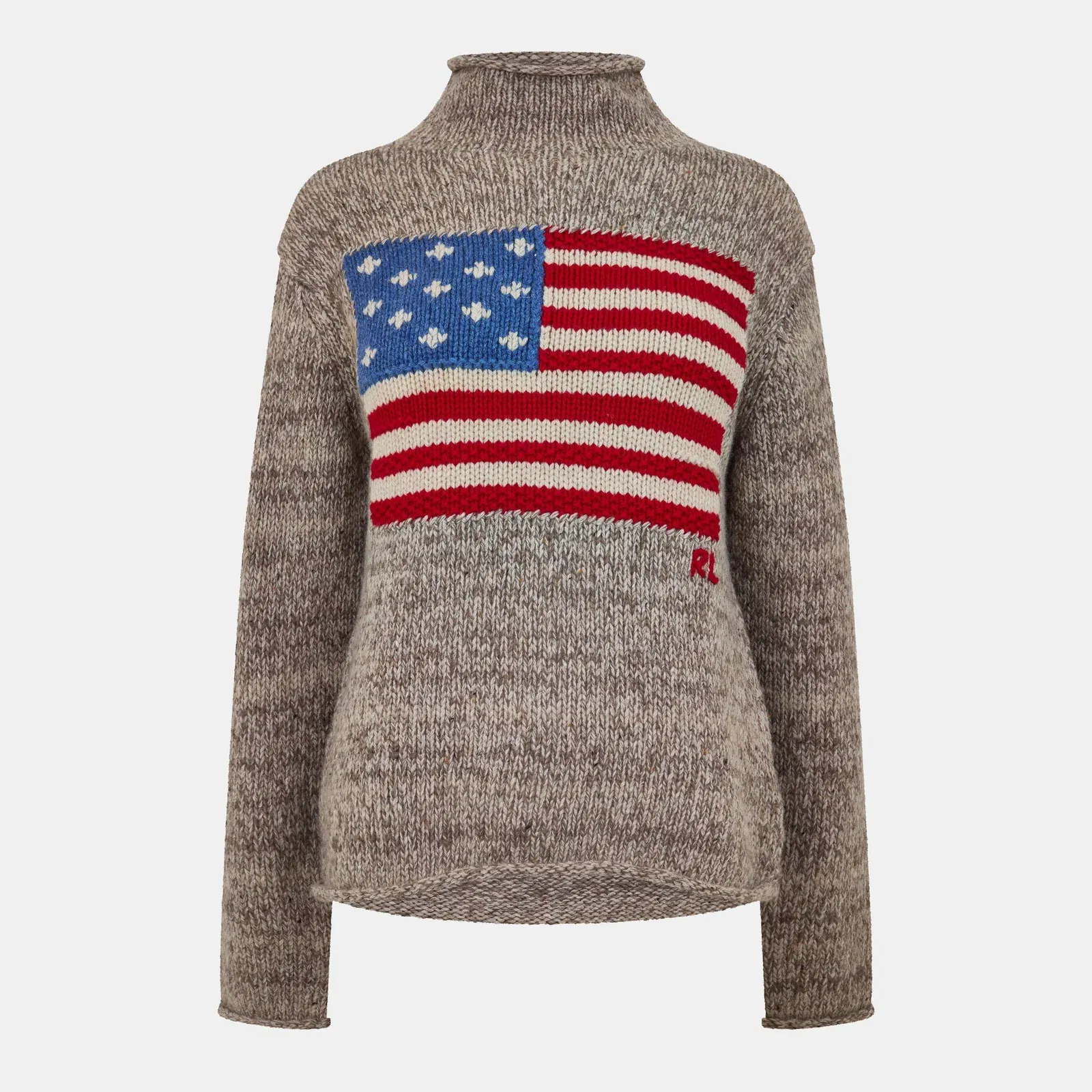 Flag Knitted Crew Neck Jumper