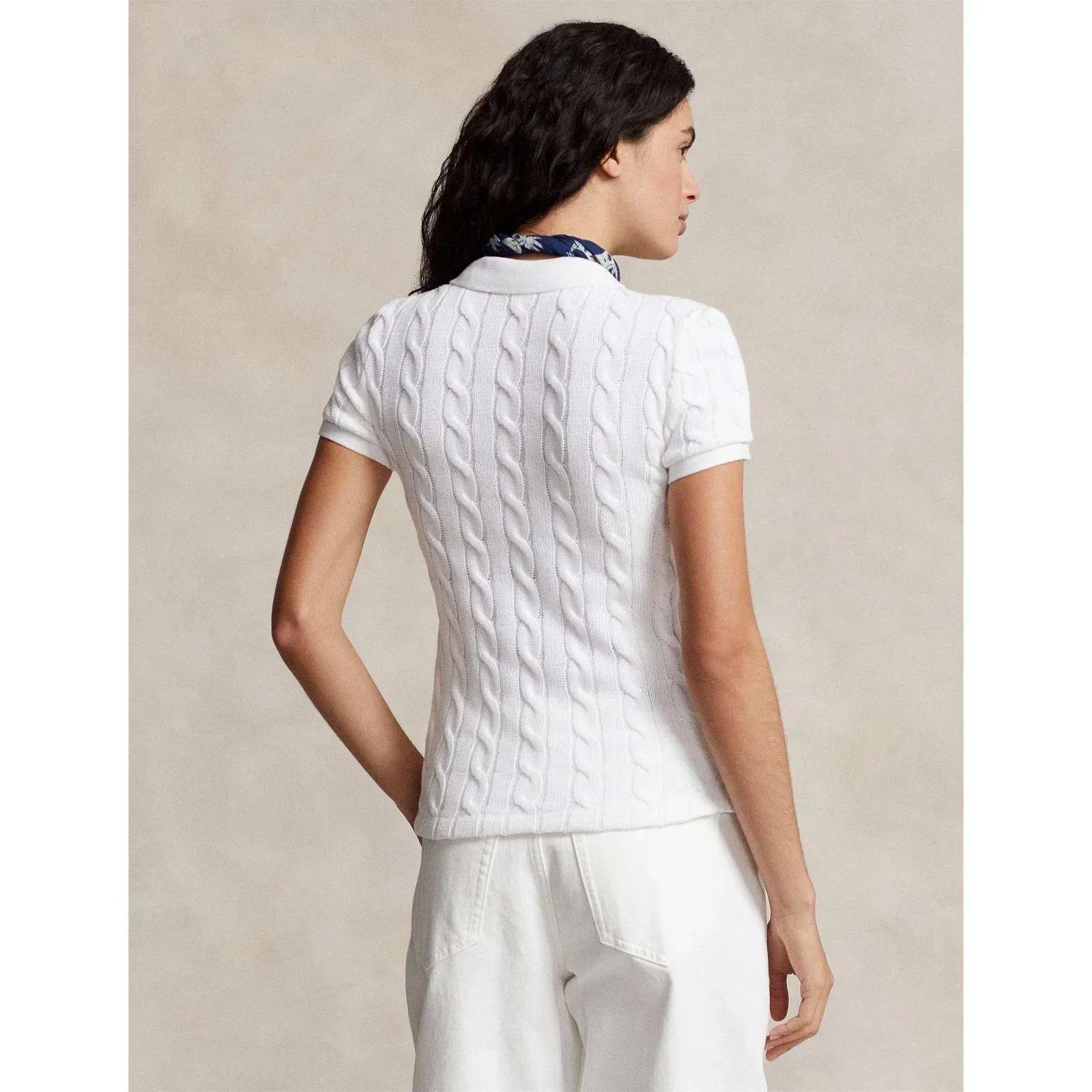 Short Sleeved Cable Knit Jumper