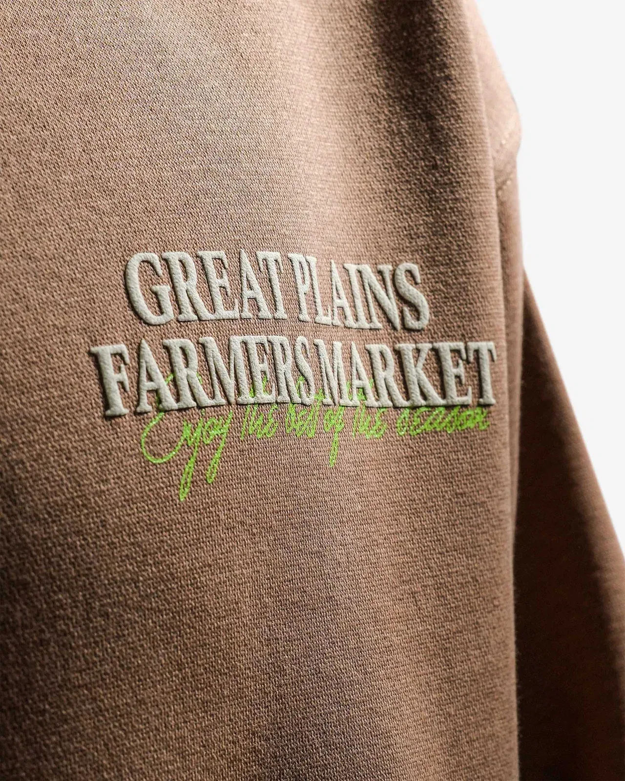 Farmer's Market - Tan Oversized Printed Sweatshirt