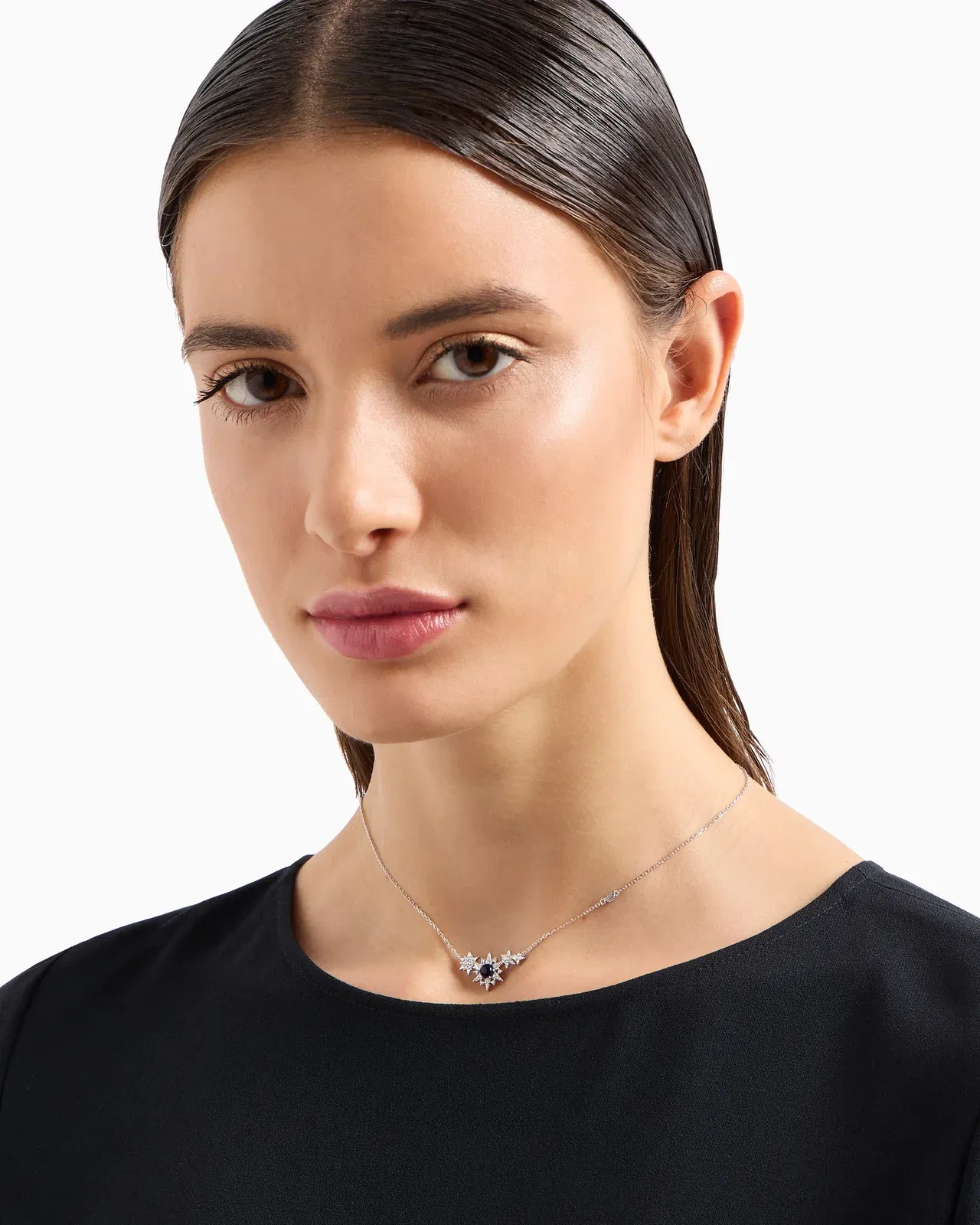 Emporio Armani Sterling Silver Station Necklace