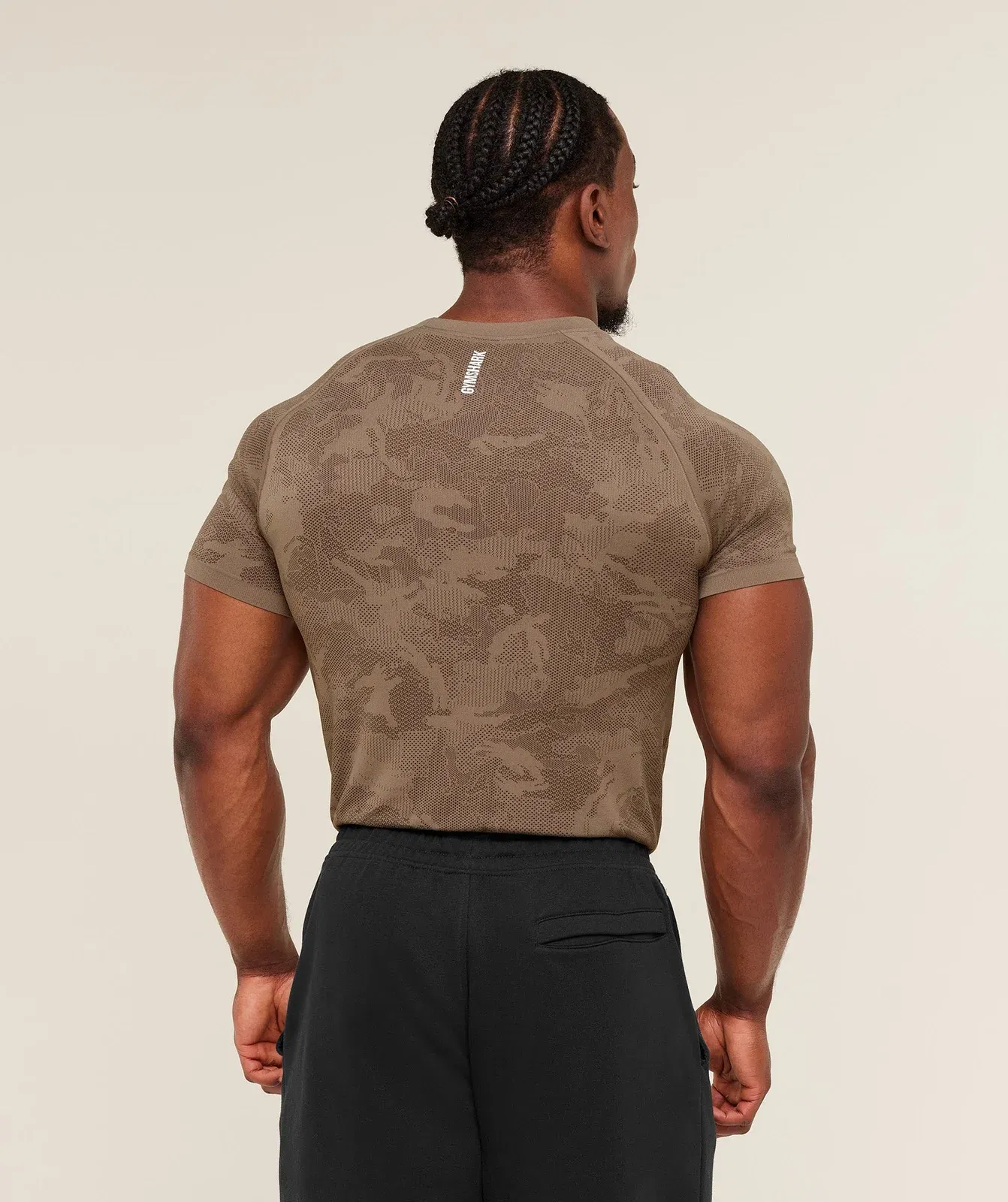 Gymshark Geo Seamless T-Shirt - Lifestyle Brown / Archive Brown