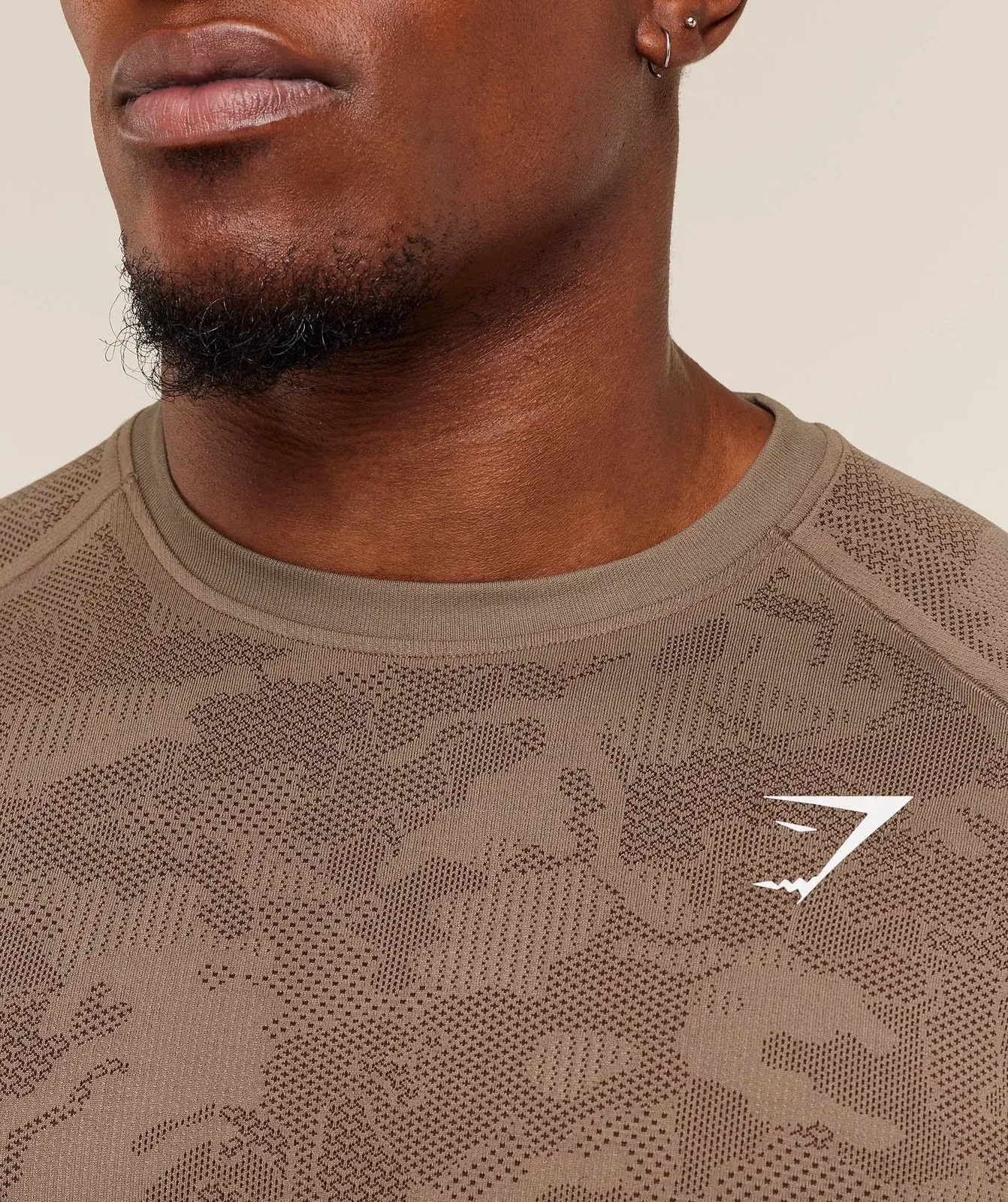 Gymshark Geo Seamless T-Shirt - Lifestyle Brown / Archive Brown