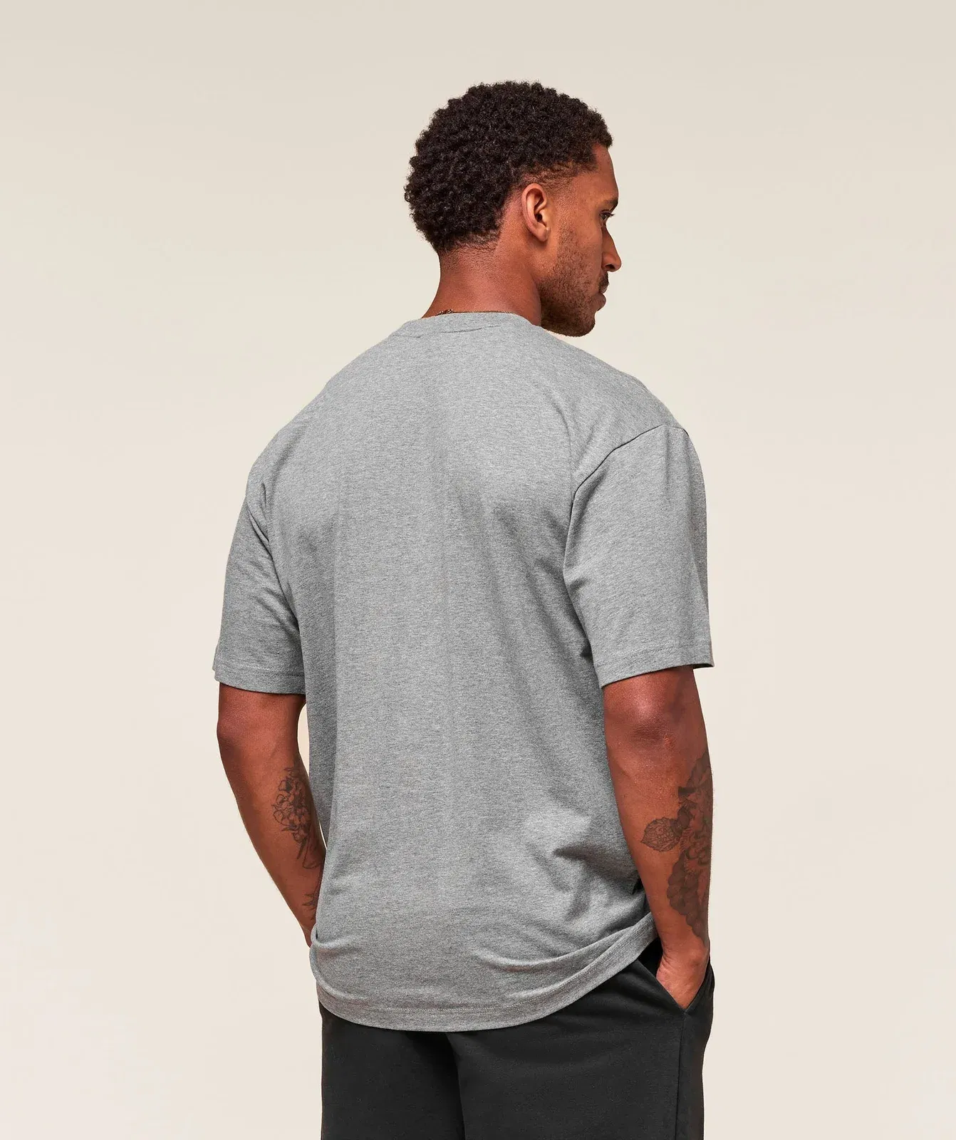 Gymshark Essential Oversized T-Shirt - Charcoal Grey Marl