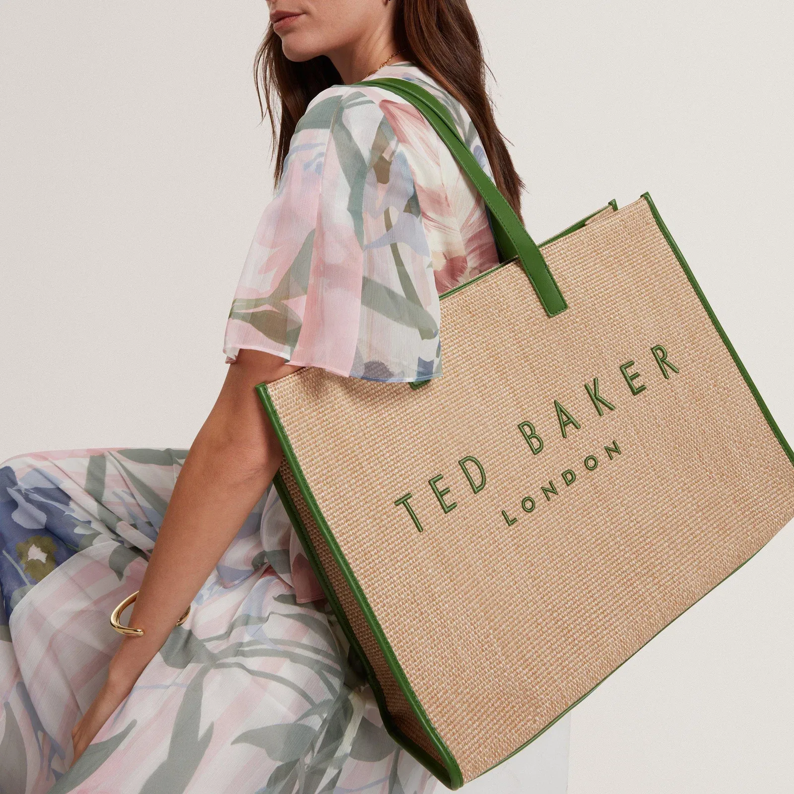 Ted Baker Raffia Large Icon Bag